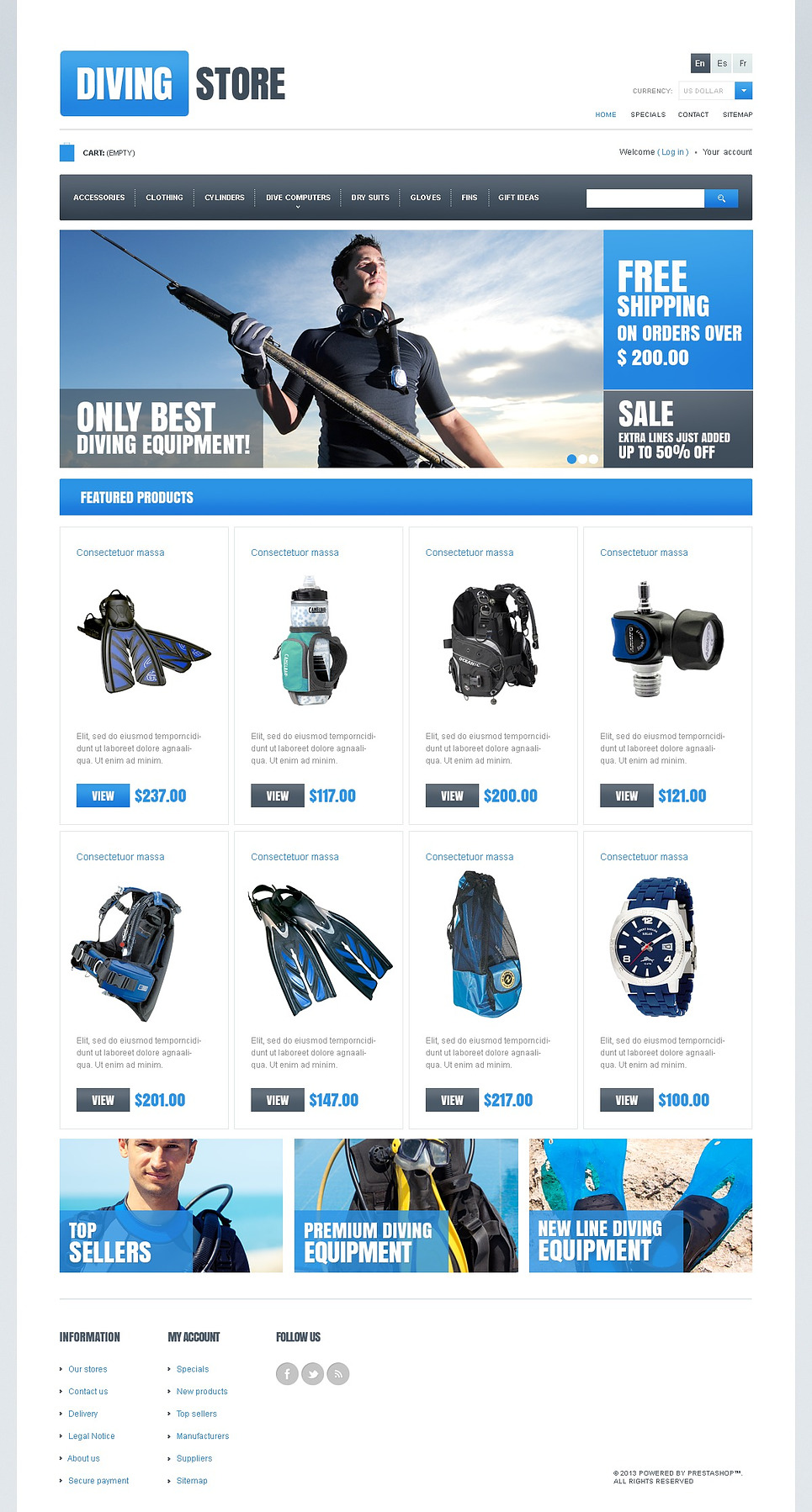 Sink or Swim (ecommerce template for PrestaShop
) Item Picture