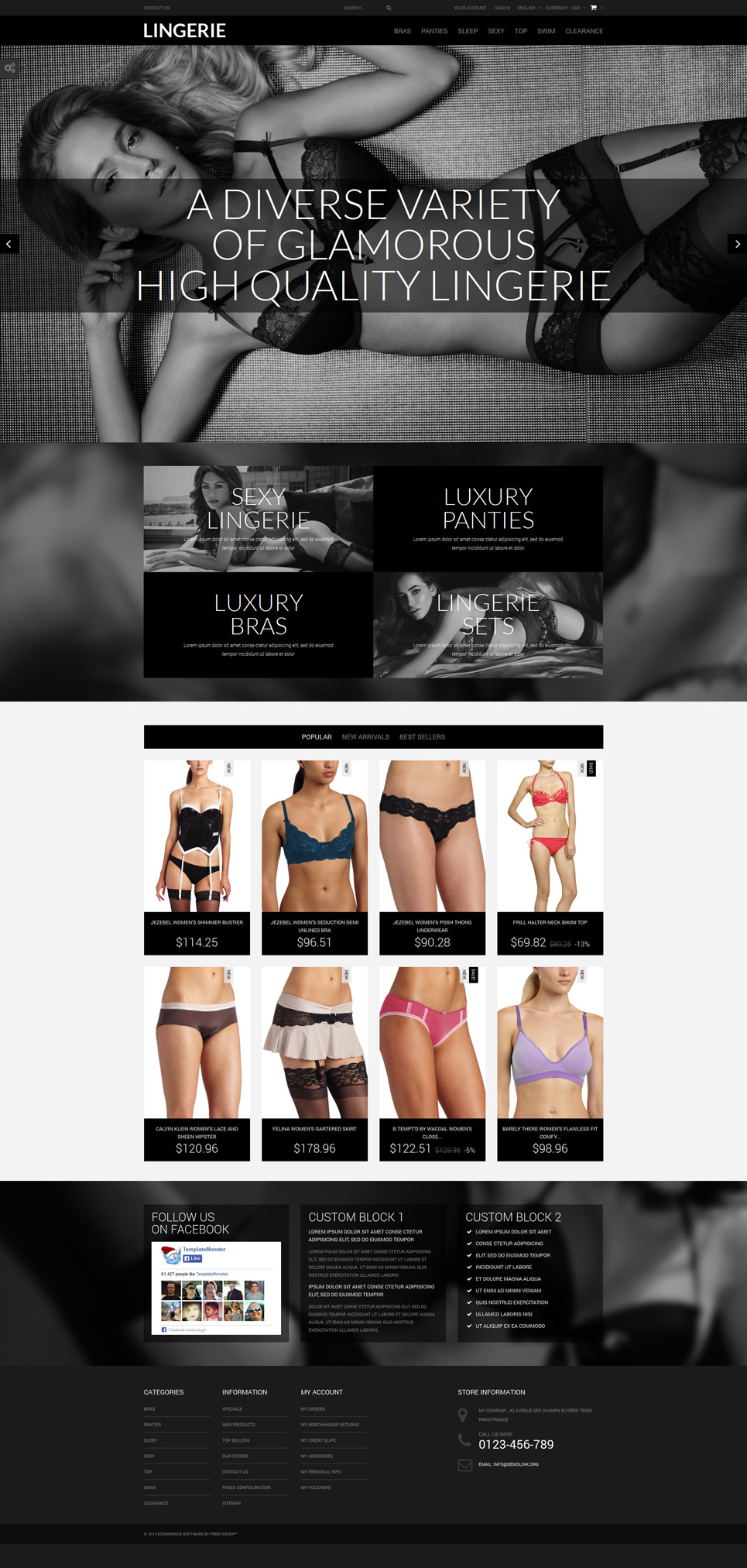 Elegant Lingerie (theme for PrestaShop) Item Picture