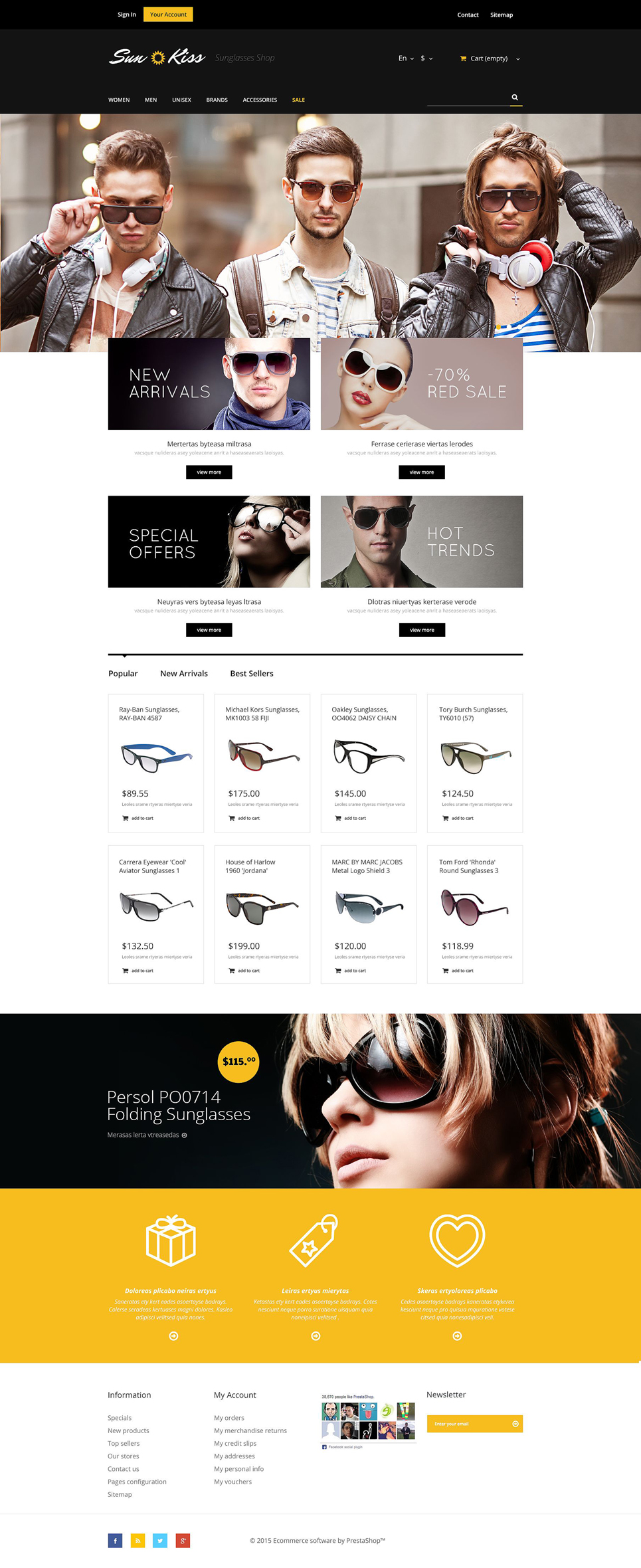 Exclusive Sunglasses (template for PrestaShop) Item Picture