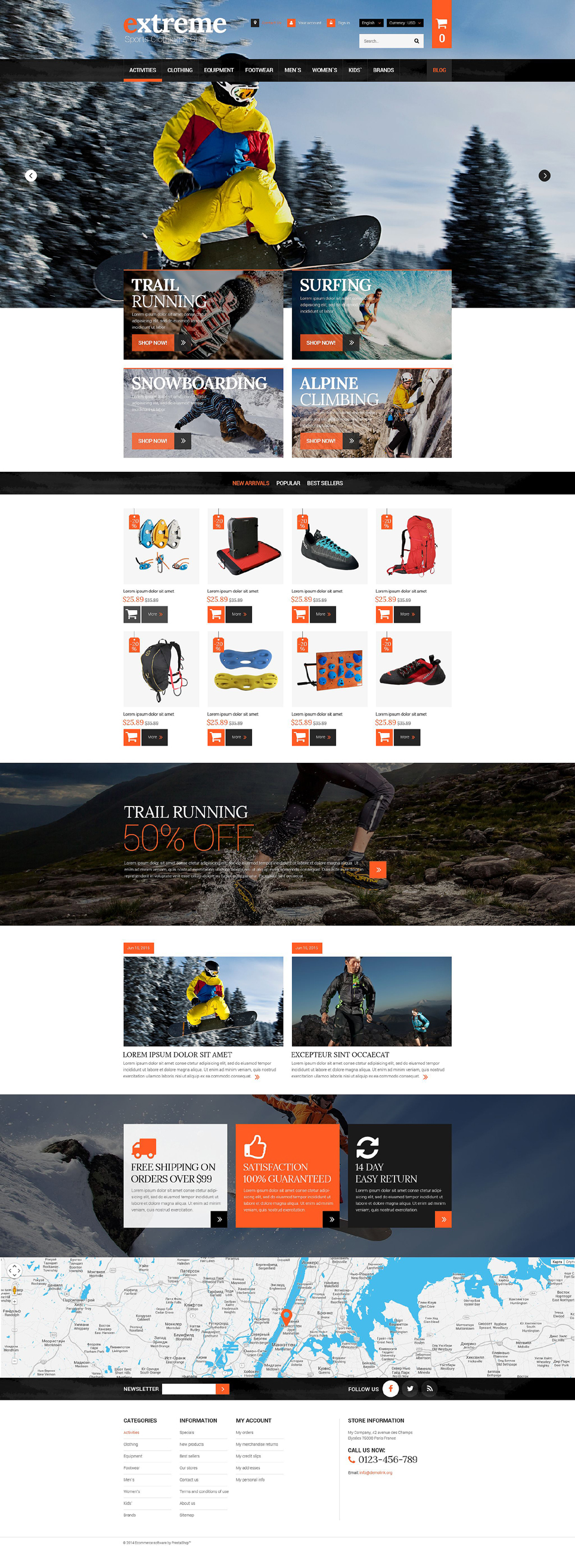 Extreme Clothes & Gear (ecommerce template for PrestaShop
) Item Picture