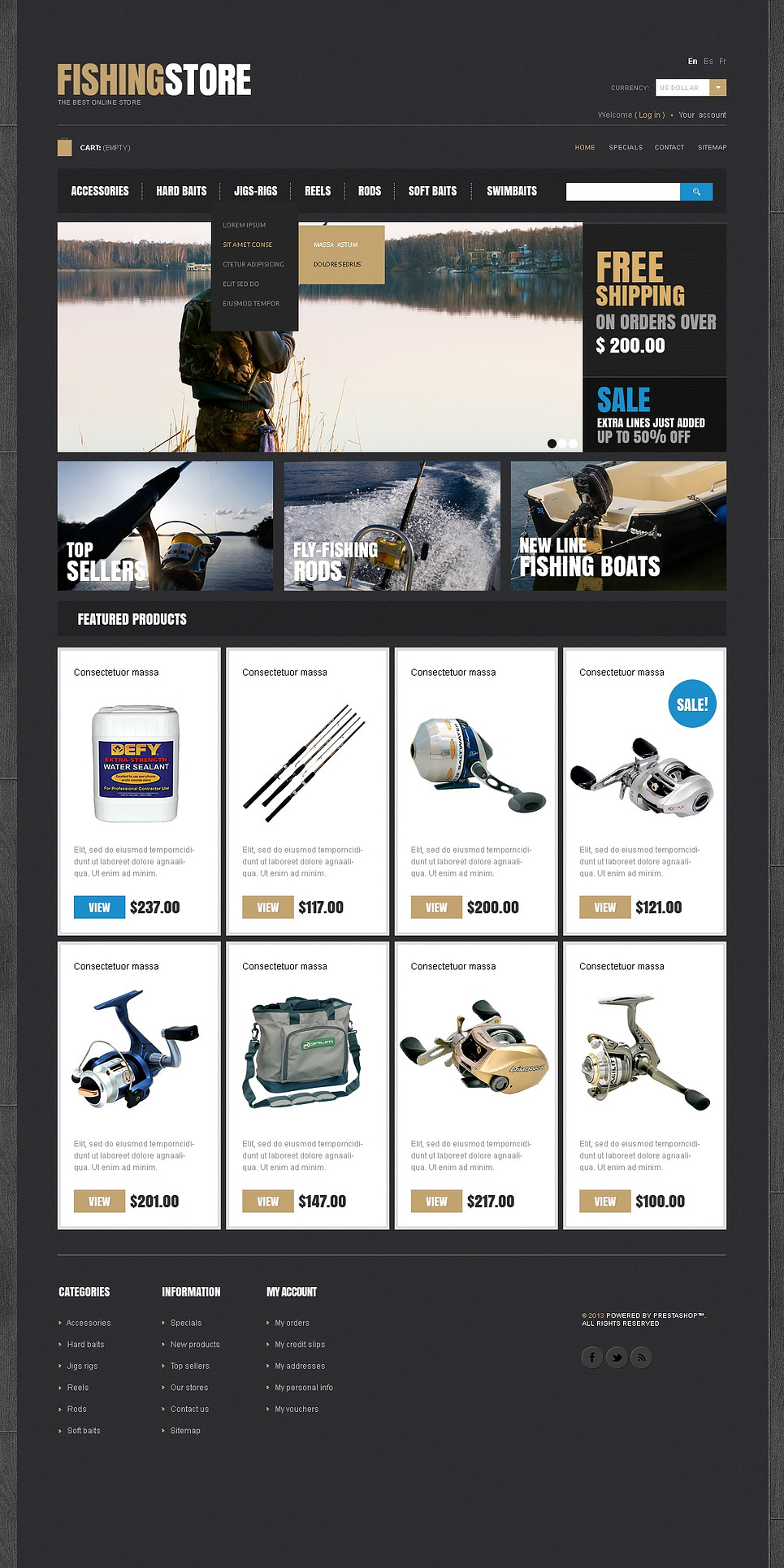 Stinky Fishies (ecommerce template for PrestaShop
) Item Picture