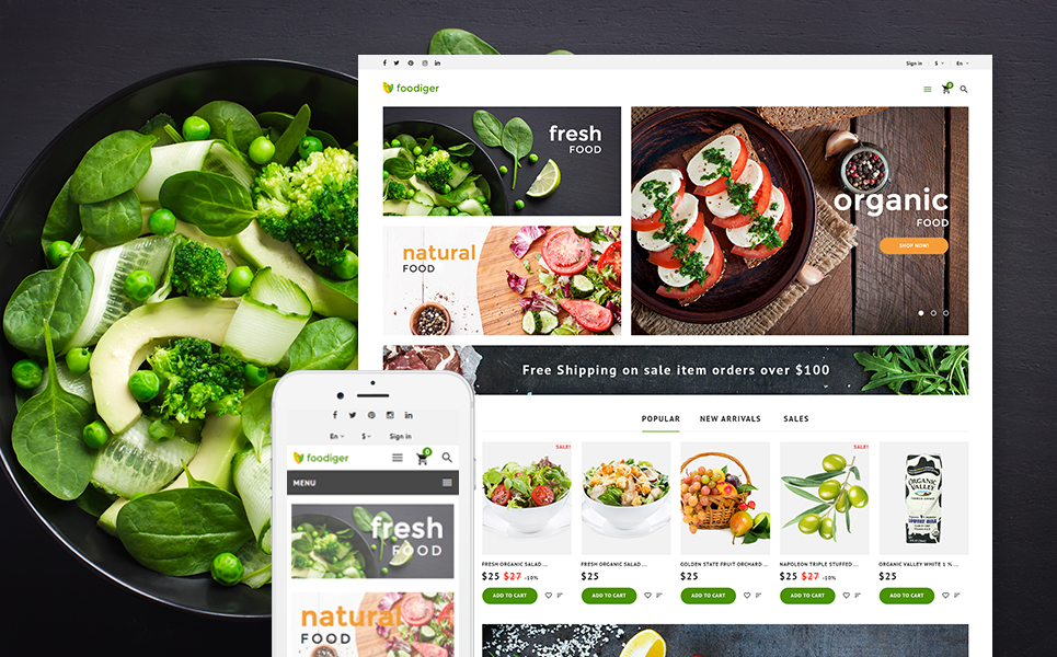 20+ Awesome Boutique Supermarket, Food Store & Food Delivery Ecommerce