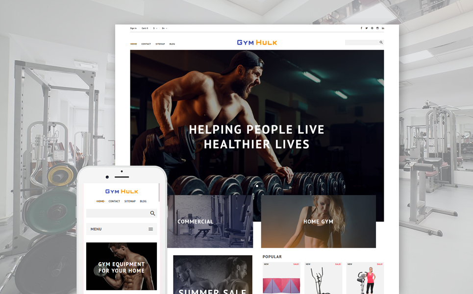 GymHulk (ecommerce template for PrestaShop
) Item Picture