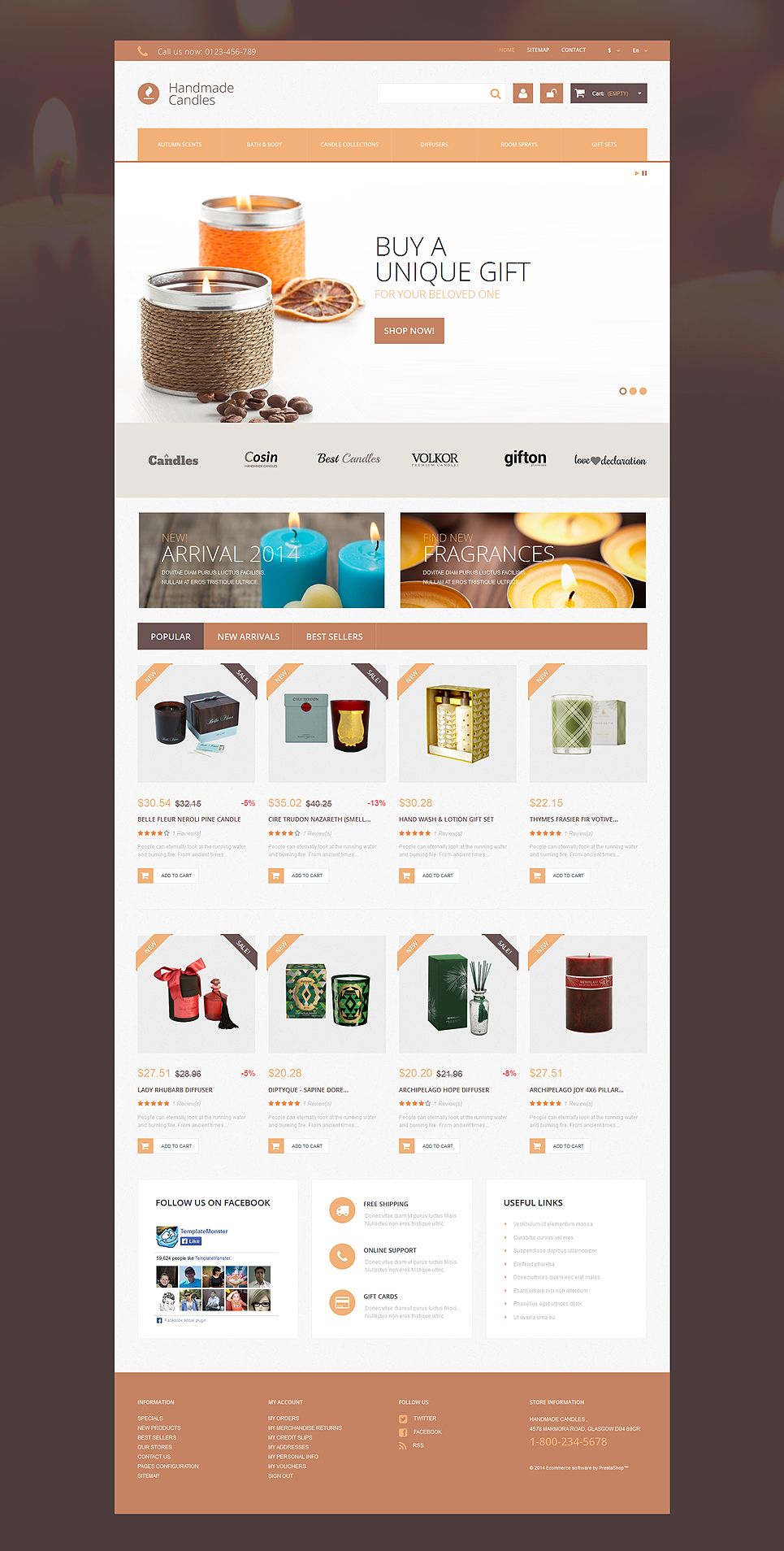 Handmade Candles (template for PrestaShop) Item Picture