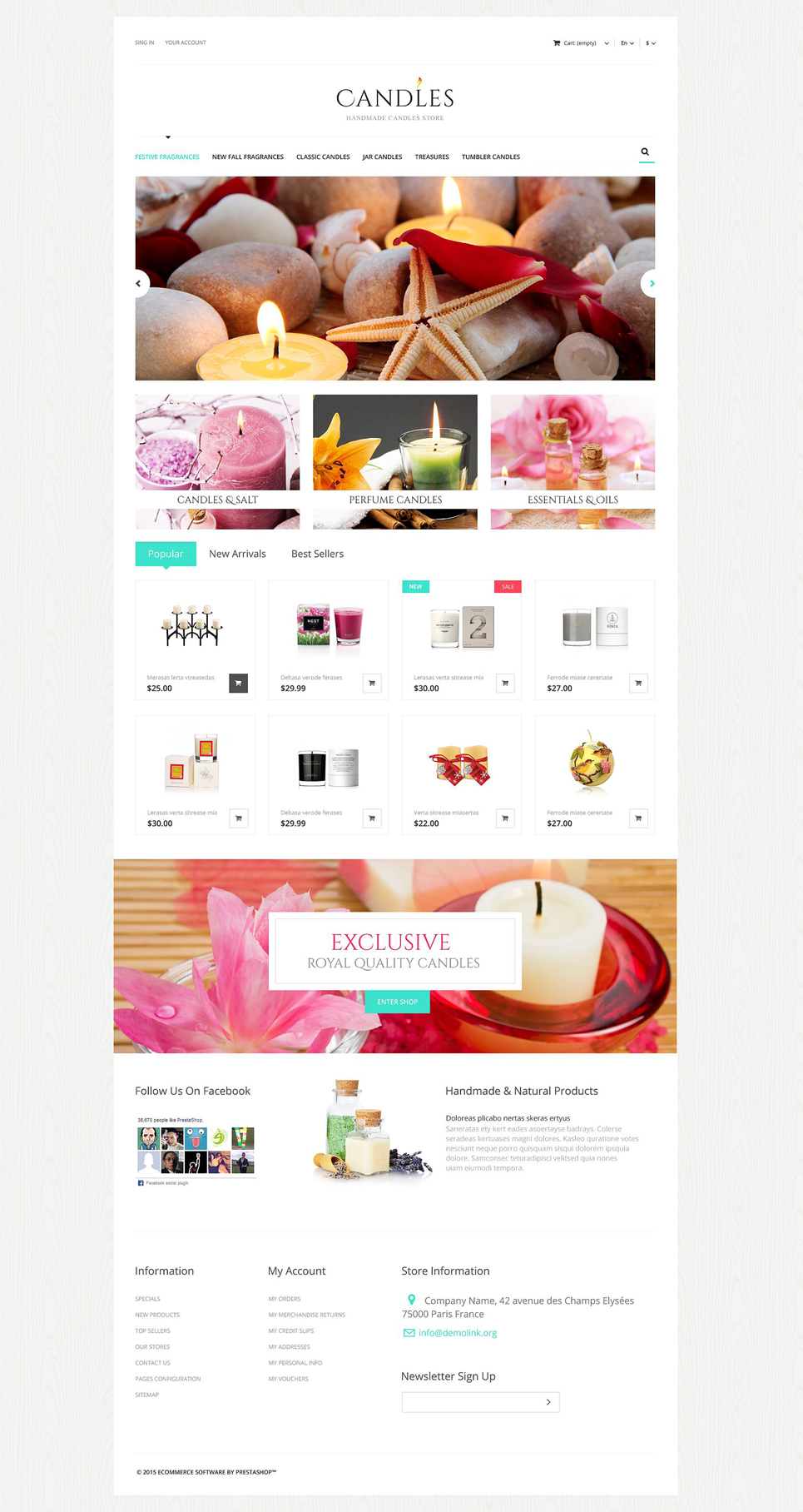 Handmade Candles Store (template for PrestaShop) Item Picture