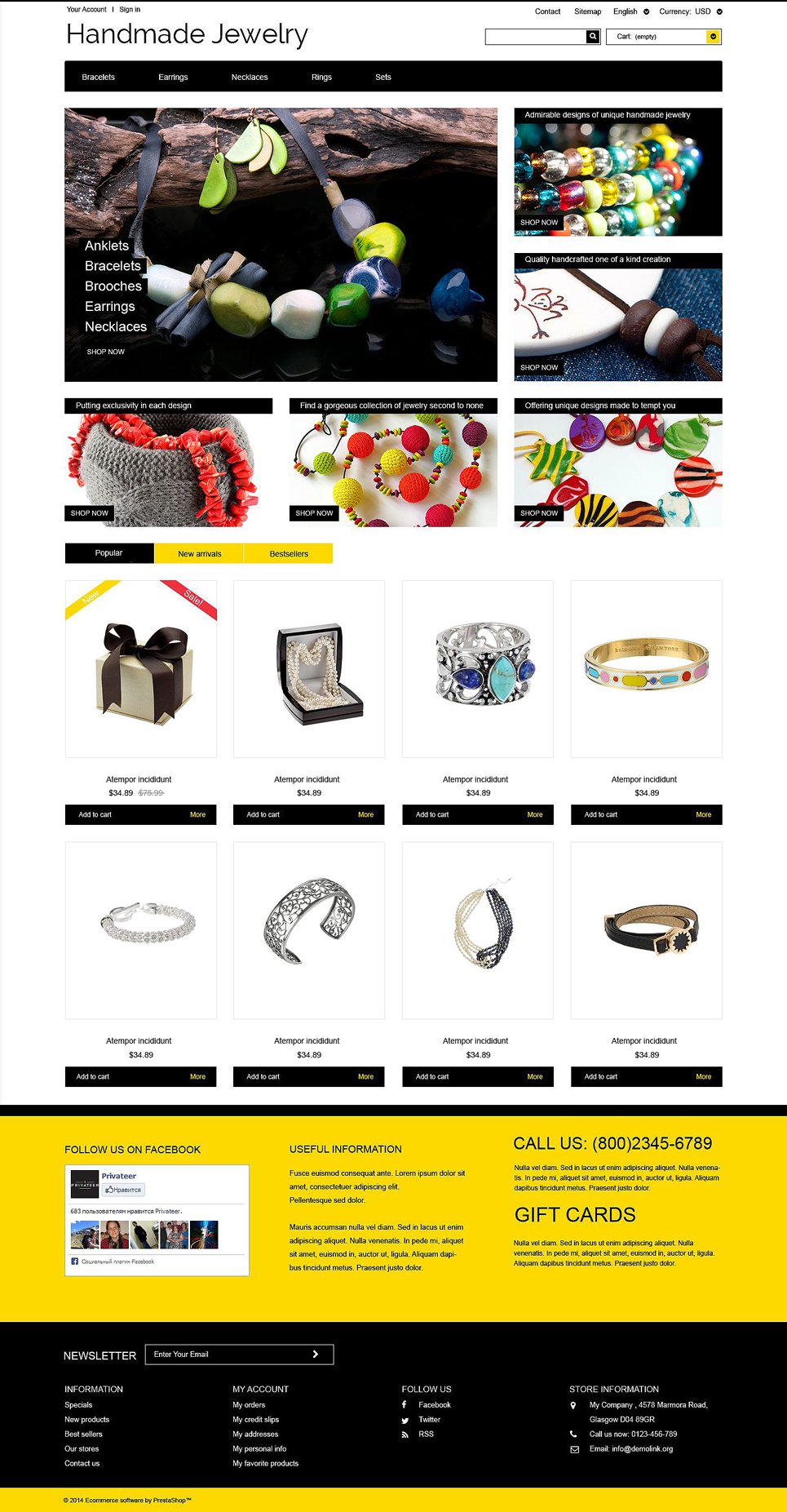 Handmade Ornaments (PrestaShop theme) Item Picture