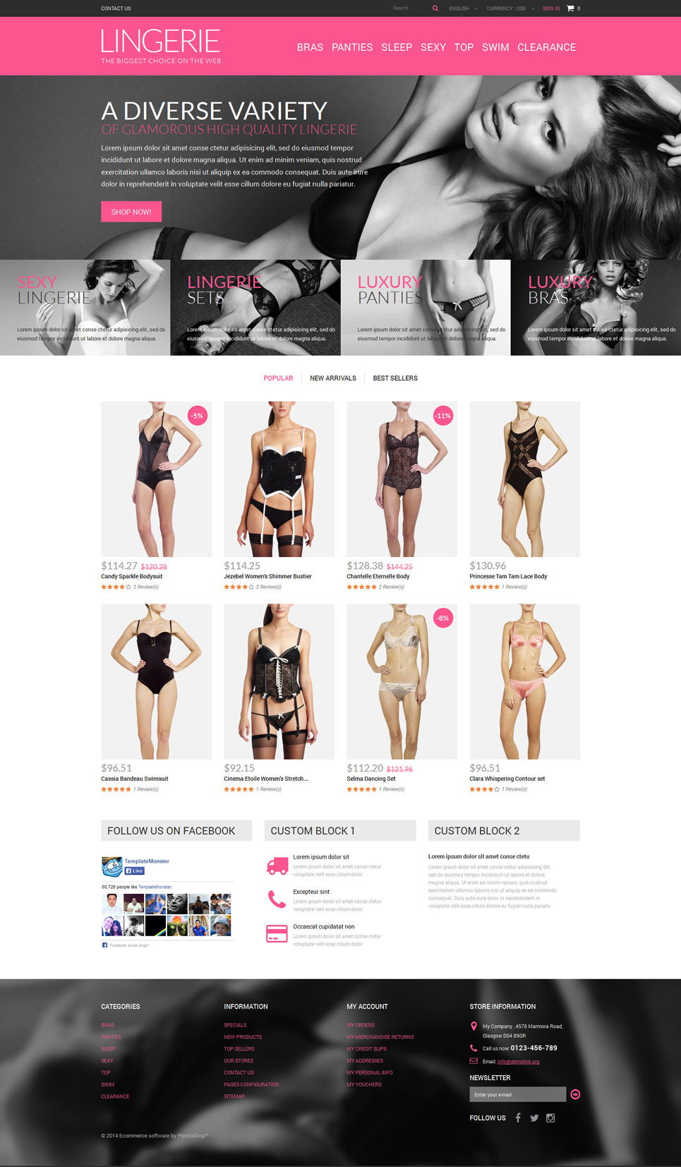 Lingerie Shop (theme for PrestaShop) Item Picture