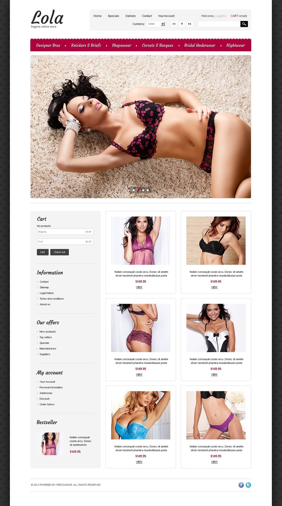 Lingerie Store (theme for PrestaShop) Item Picture