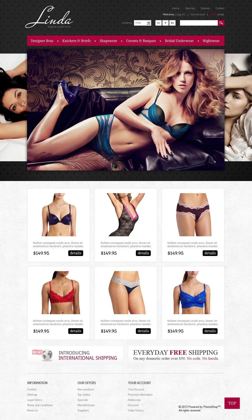 Lingerie for Seduction (theme for PrestaShop) Item Picture