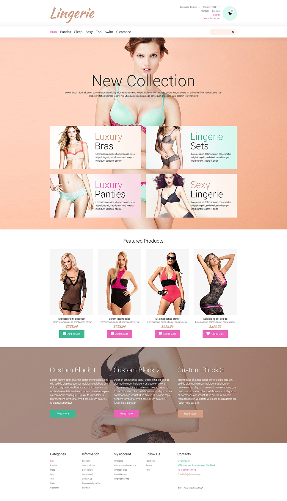 Lingerie for Tender Women (theme for PrestaShop) Item Picture