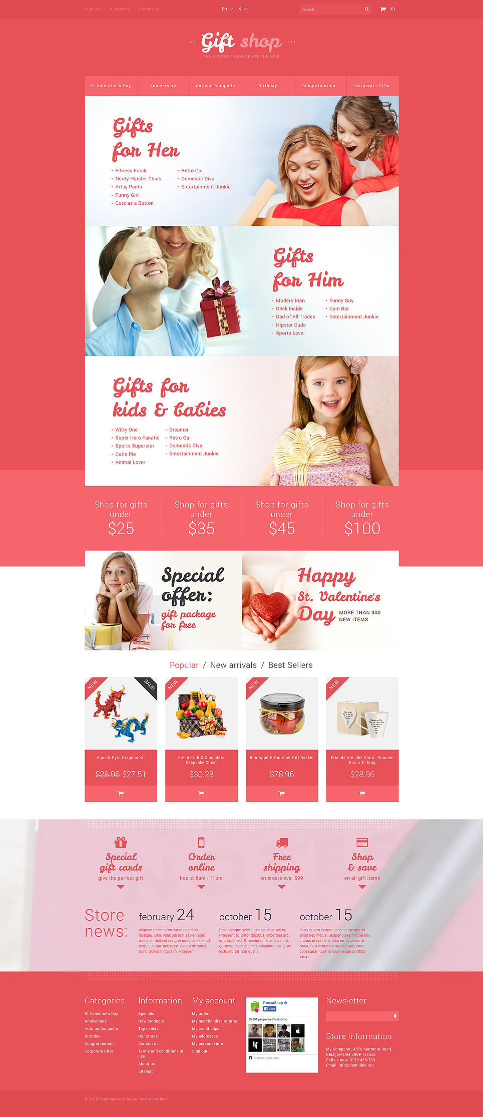 Online Gifts Shop (template for PrestaShop) Item Picture