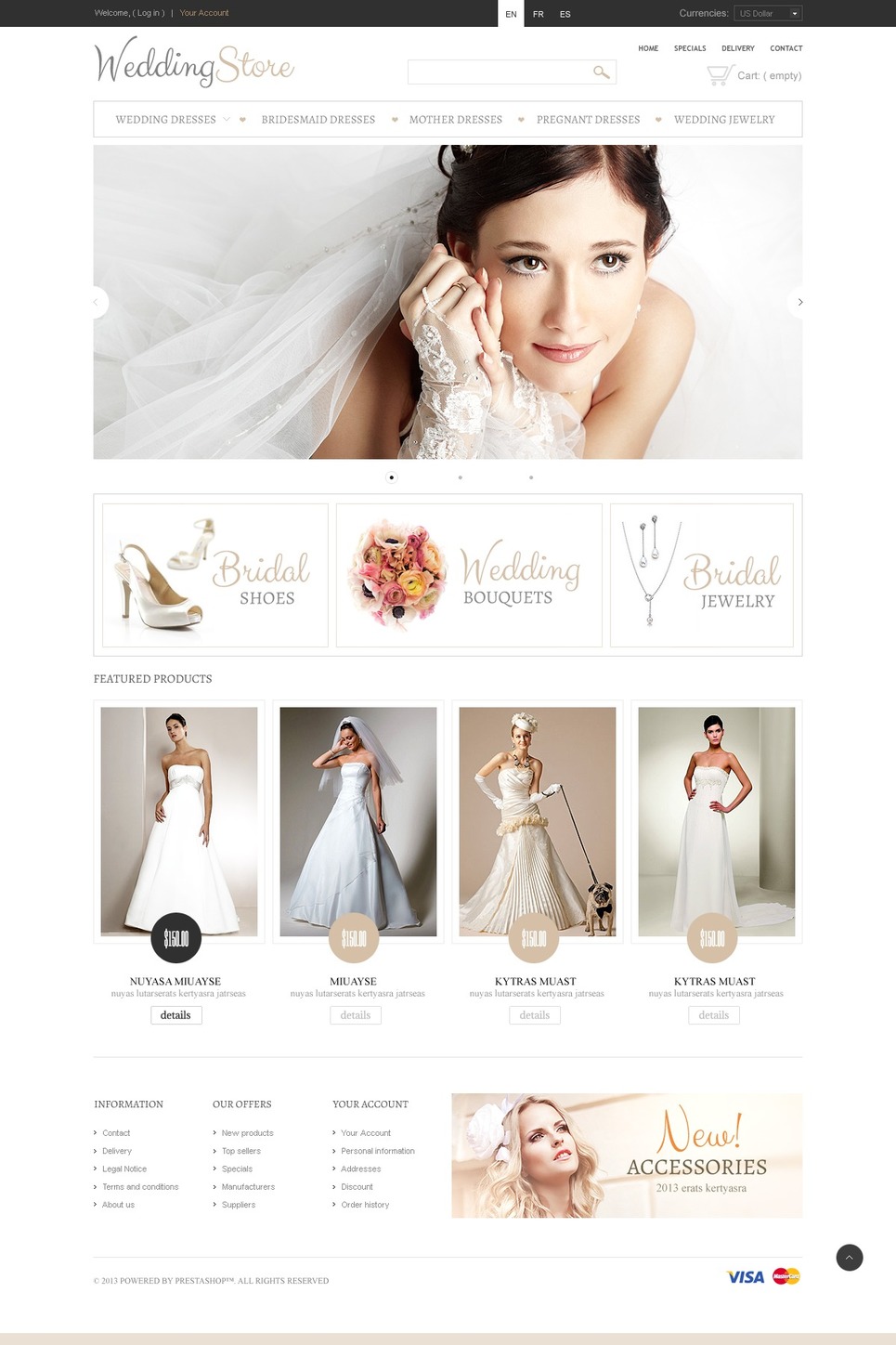 Pretty Bride (ecommerce template for PrestaShop
) Item Picture