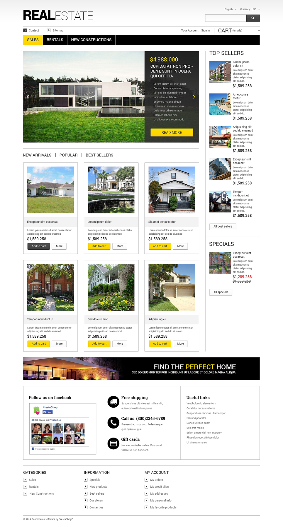 Real Estate Business (ecommerce PrestaShop theme) Item Picture