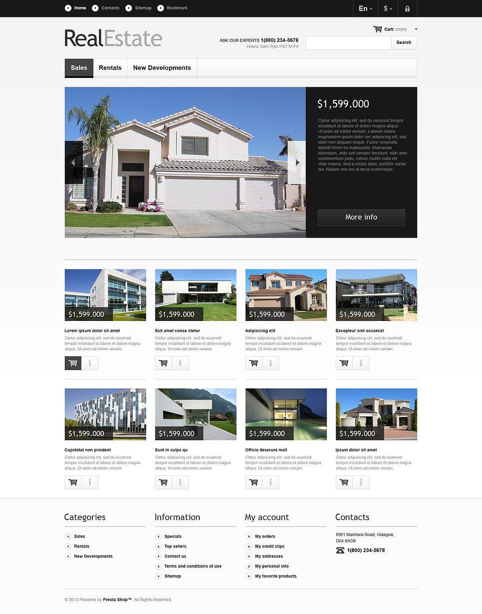 Real Estate Market (ecommerce PrestaShop theme) Item Picture