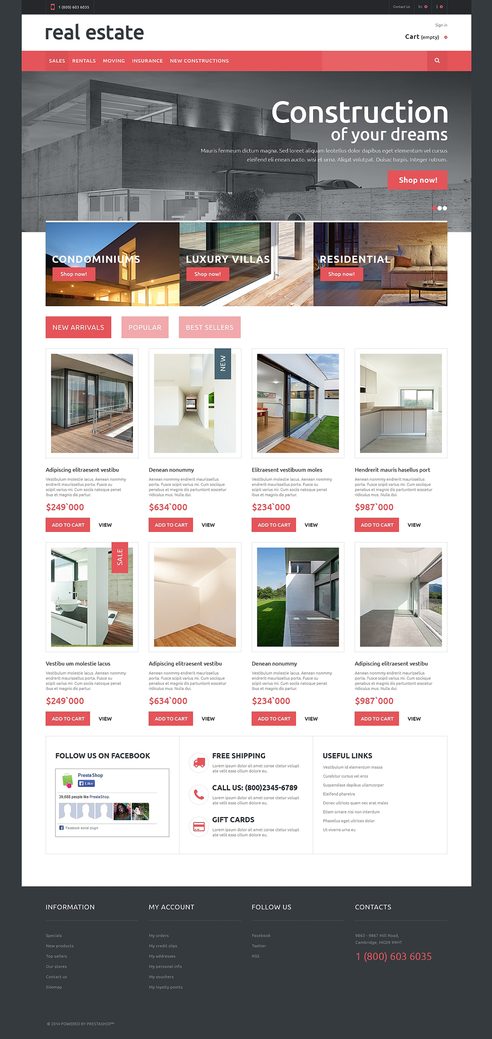 Real Estate (ecommerce PrestaShop theme) Item Picture