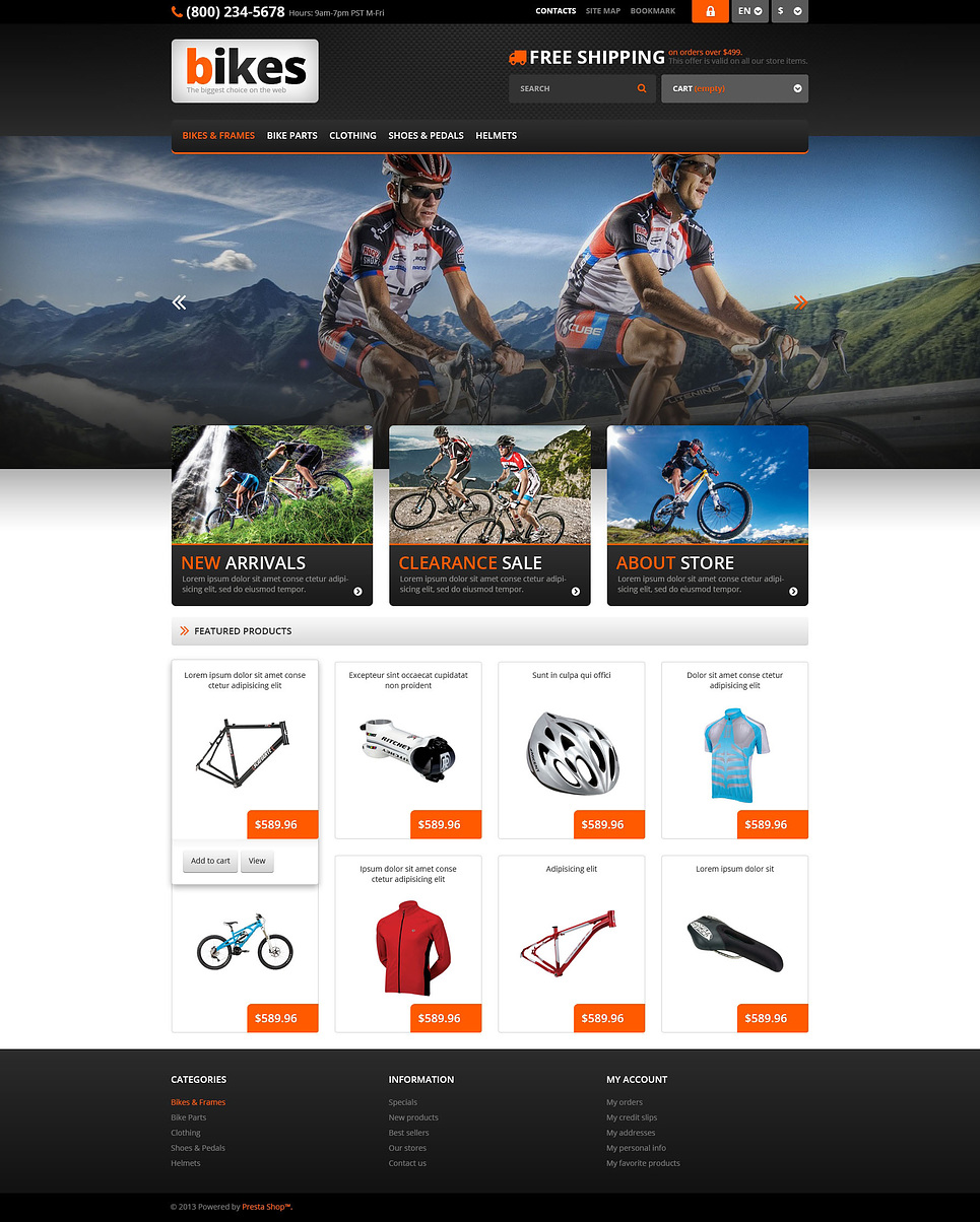 Responsive Bikes Store (template for PrestaShop) Item Picture