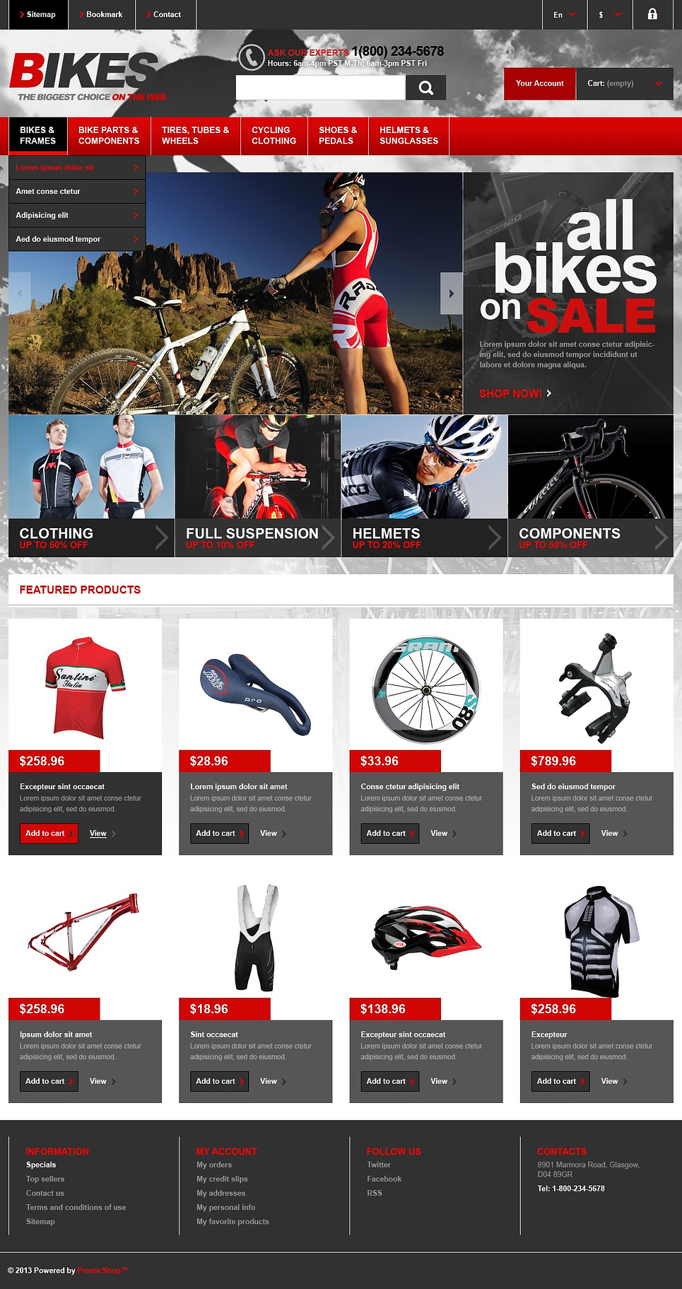 Responsive Bikes Store (template for PrestaShop) Item Picture