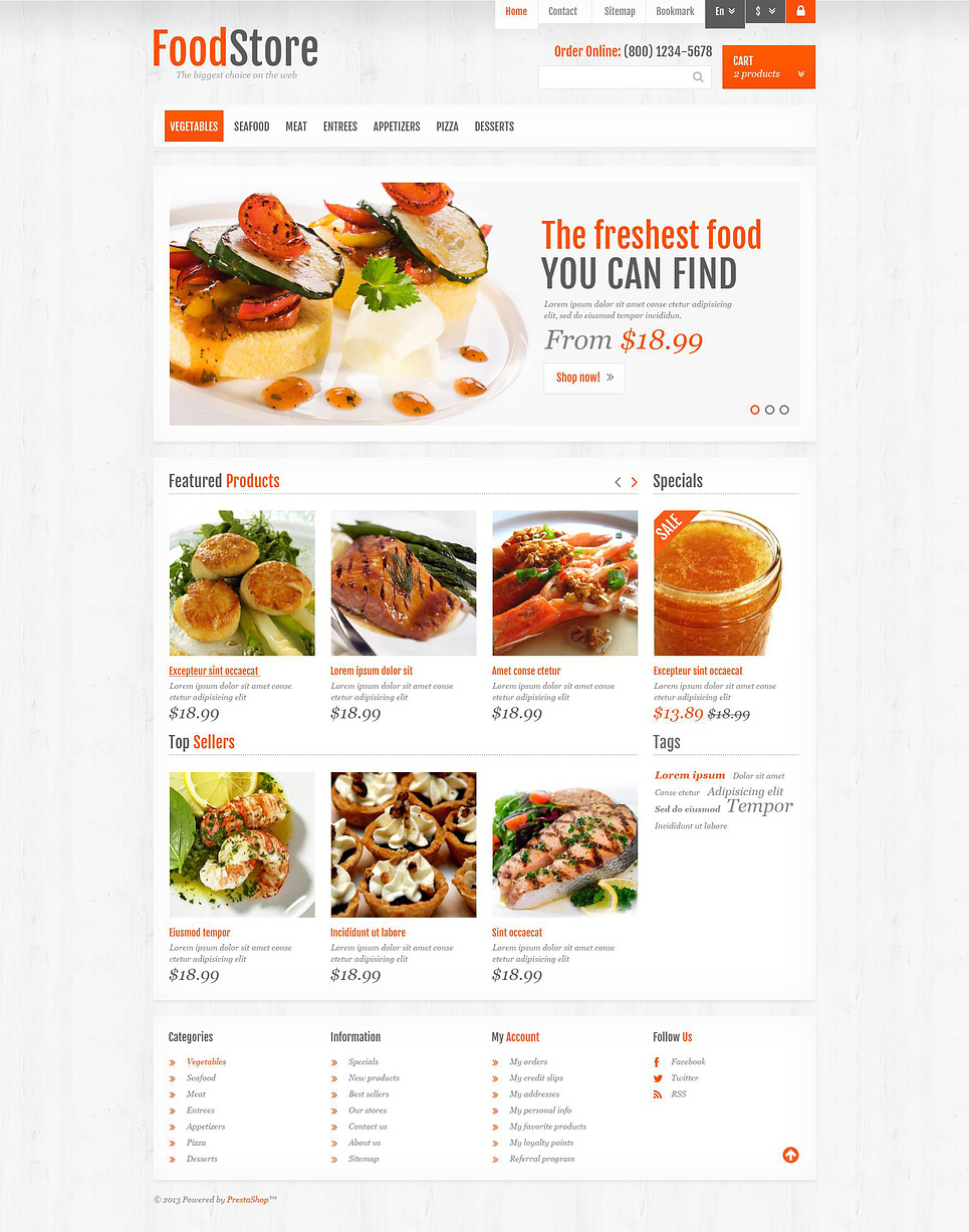 Responsive Food Store (ecommerce theme for PrestaShop) Item Picture