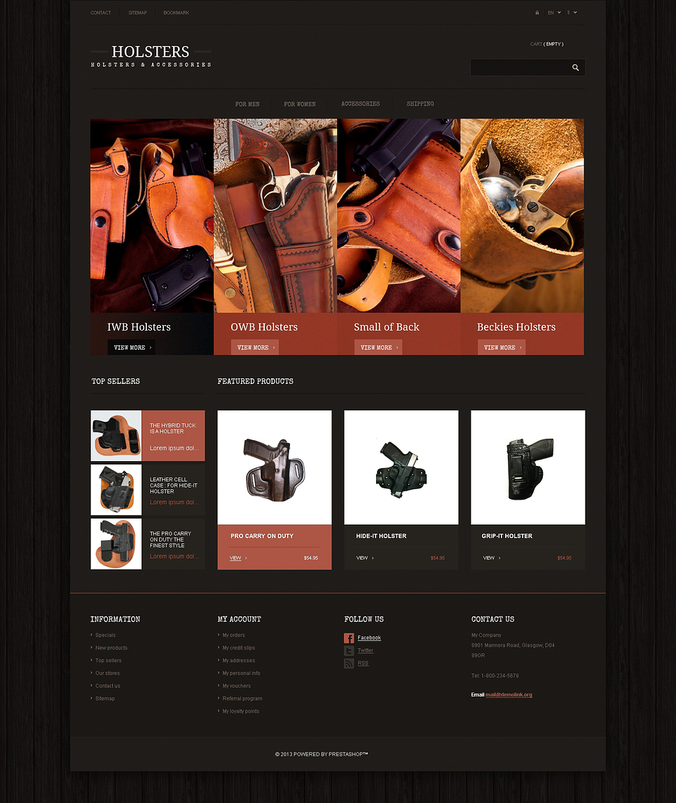 Cowboy Bobs Holster Shack (PrestaShop template) Item Picture