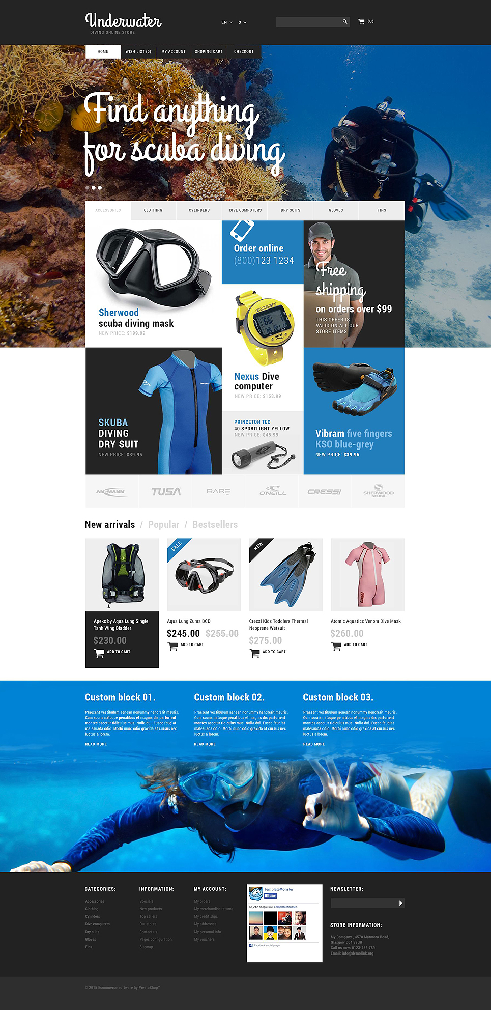 Make Waves with these 8 Awesome Swimming and Dive Store PrestaShop Themes!