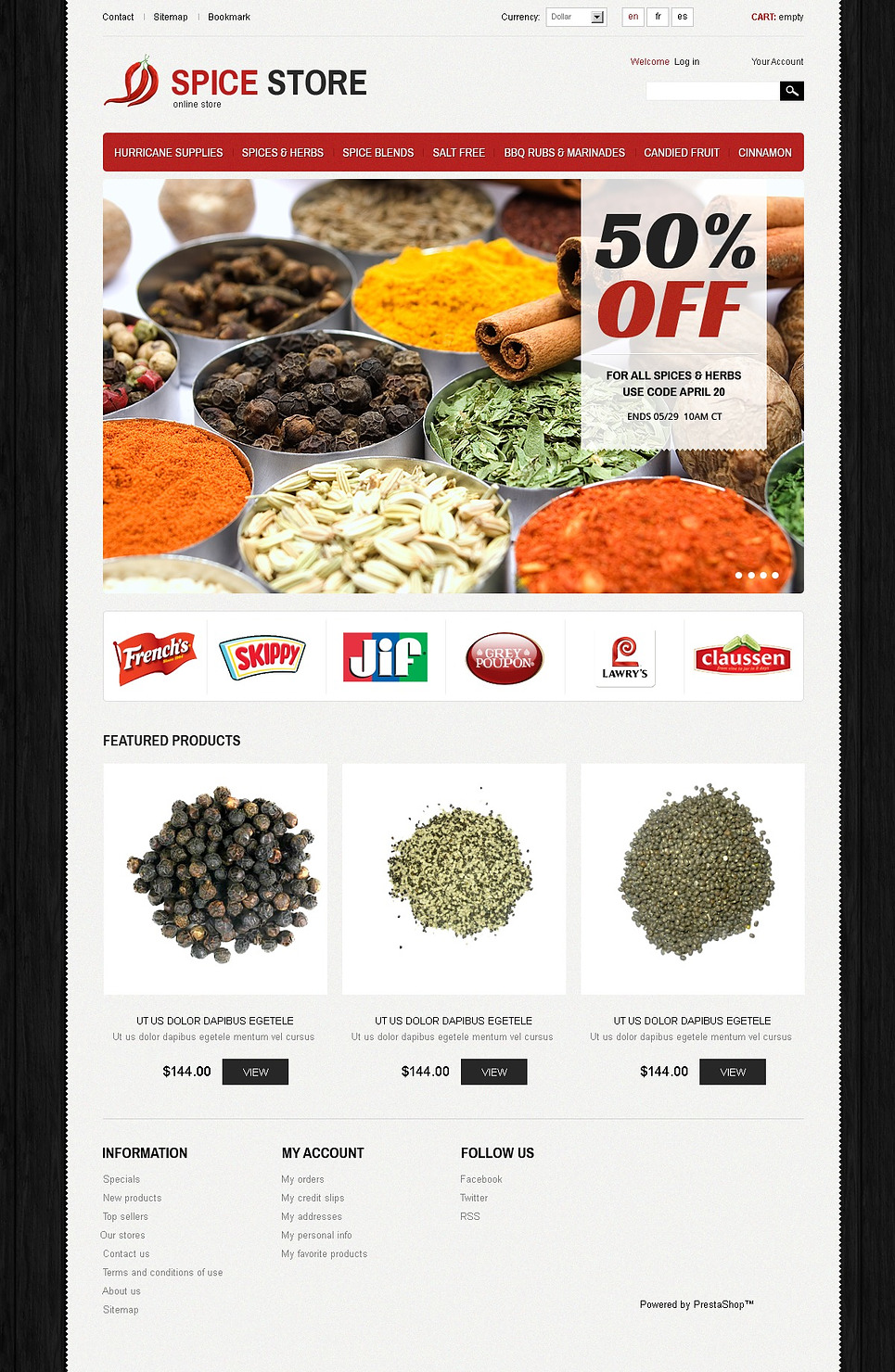 Spice Store (template for PrestaShop) Item Picture