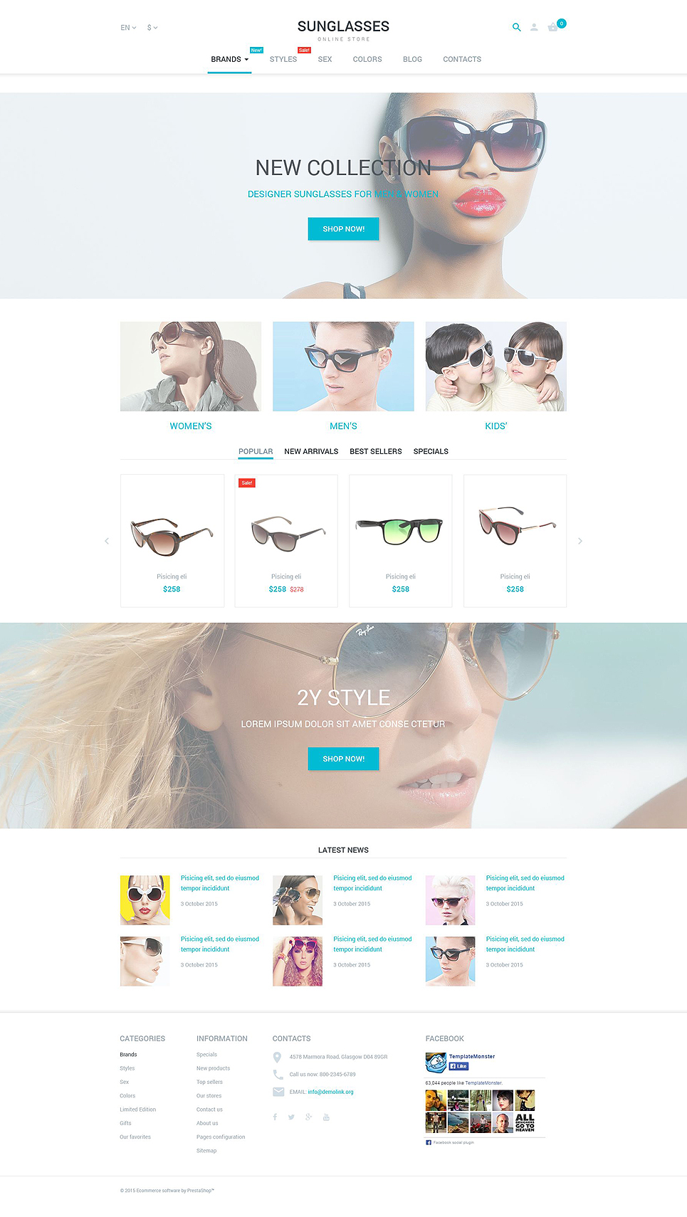 Sunglasses (template for PrestaShop) Item Picture
