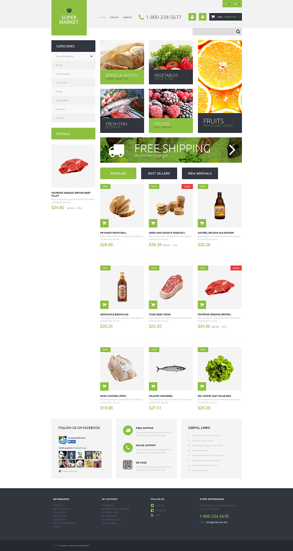 Supermarket Template (ecommerce theme for PrestaShop) Item Picture