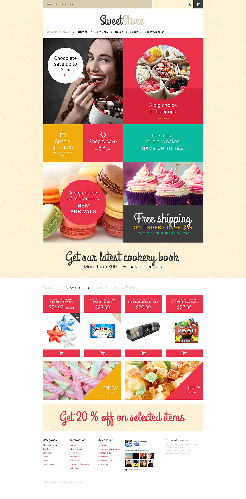 7+ Best Candy, Cupcake & Sweet Store Ecommerce Website Templates (Sweet ...