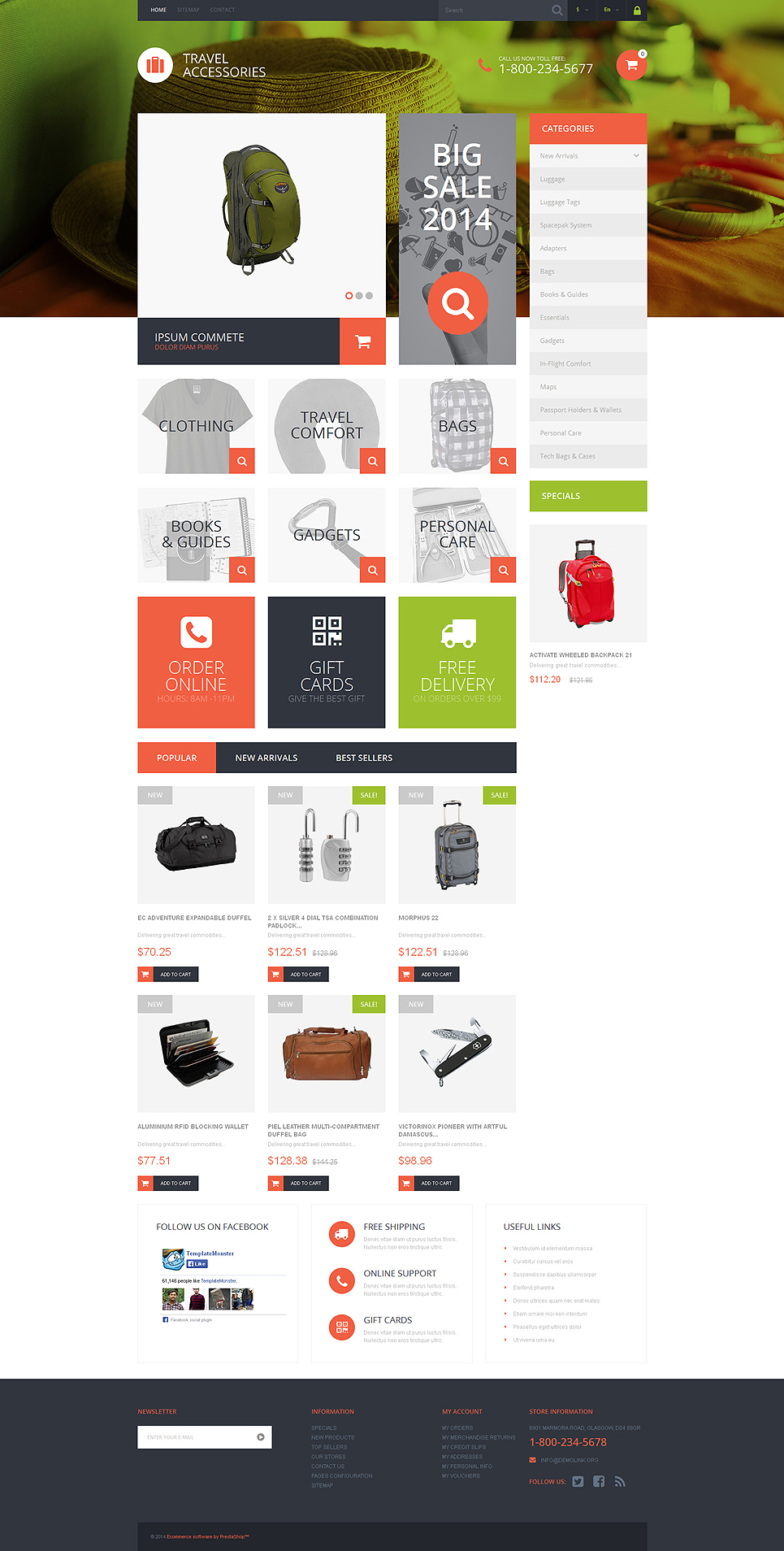 Travel Essentials (PrestaShop template) Item Picture