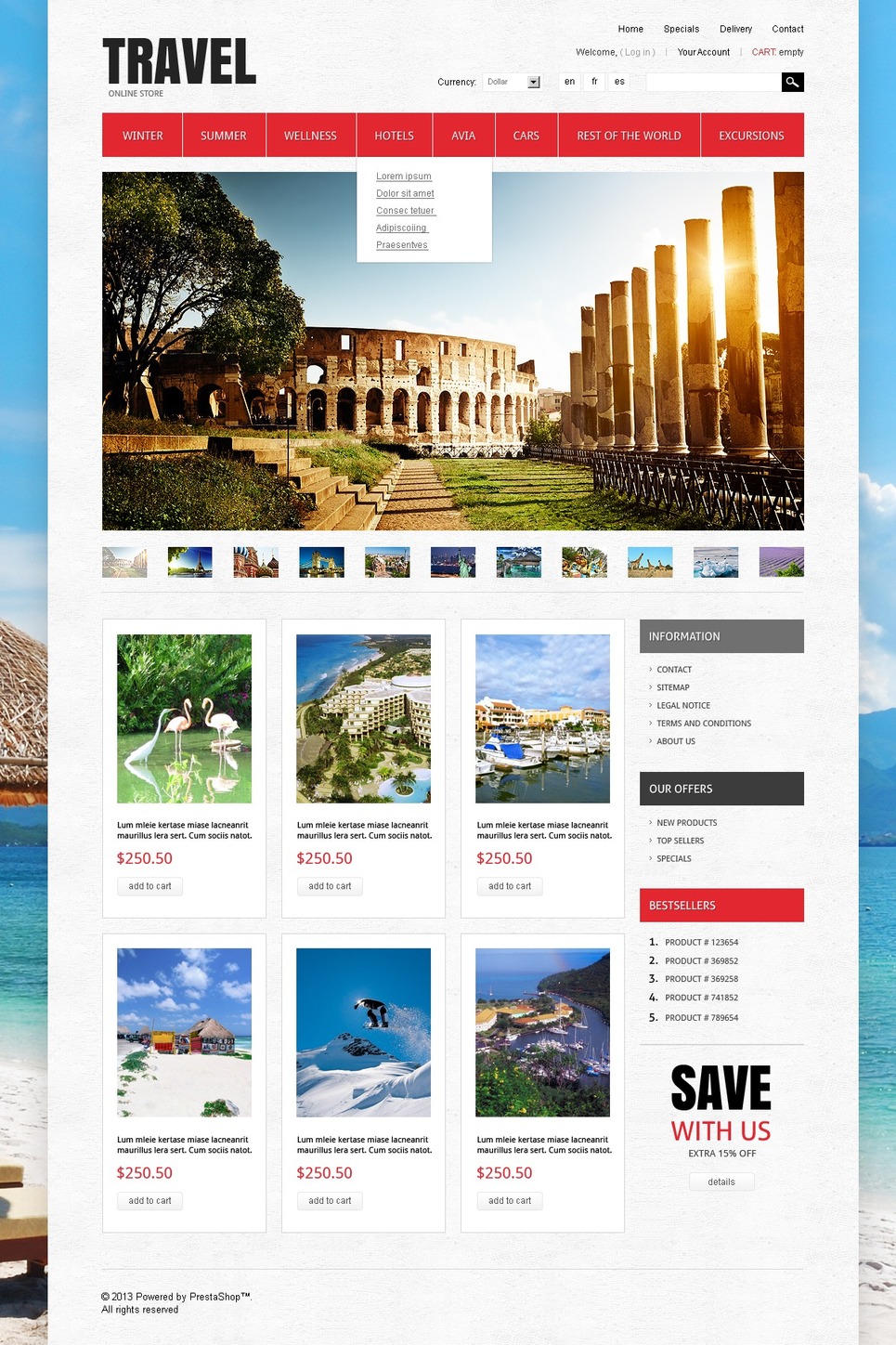 Travel Store (PrestaShop template) Item Picture
