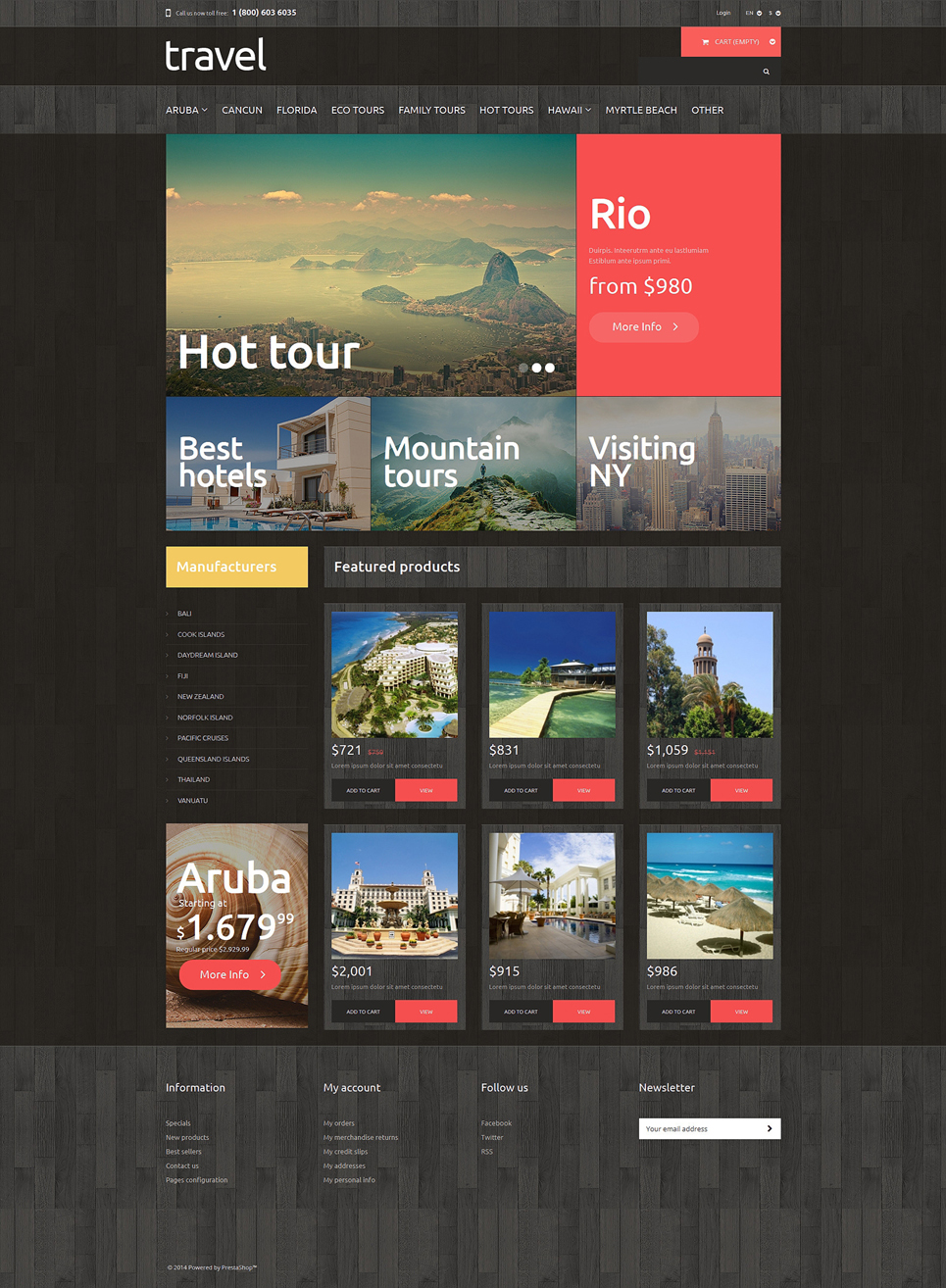 Traveling Shop (PrestaShop template) Item Picture