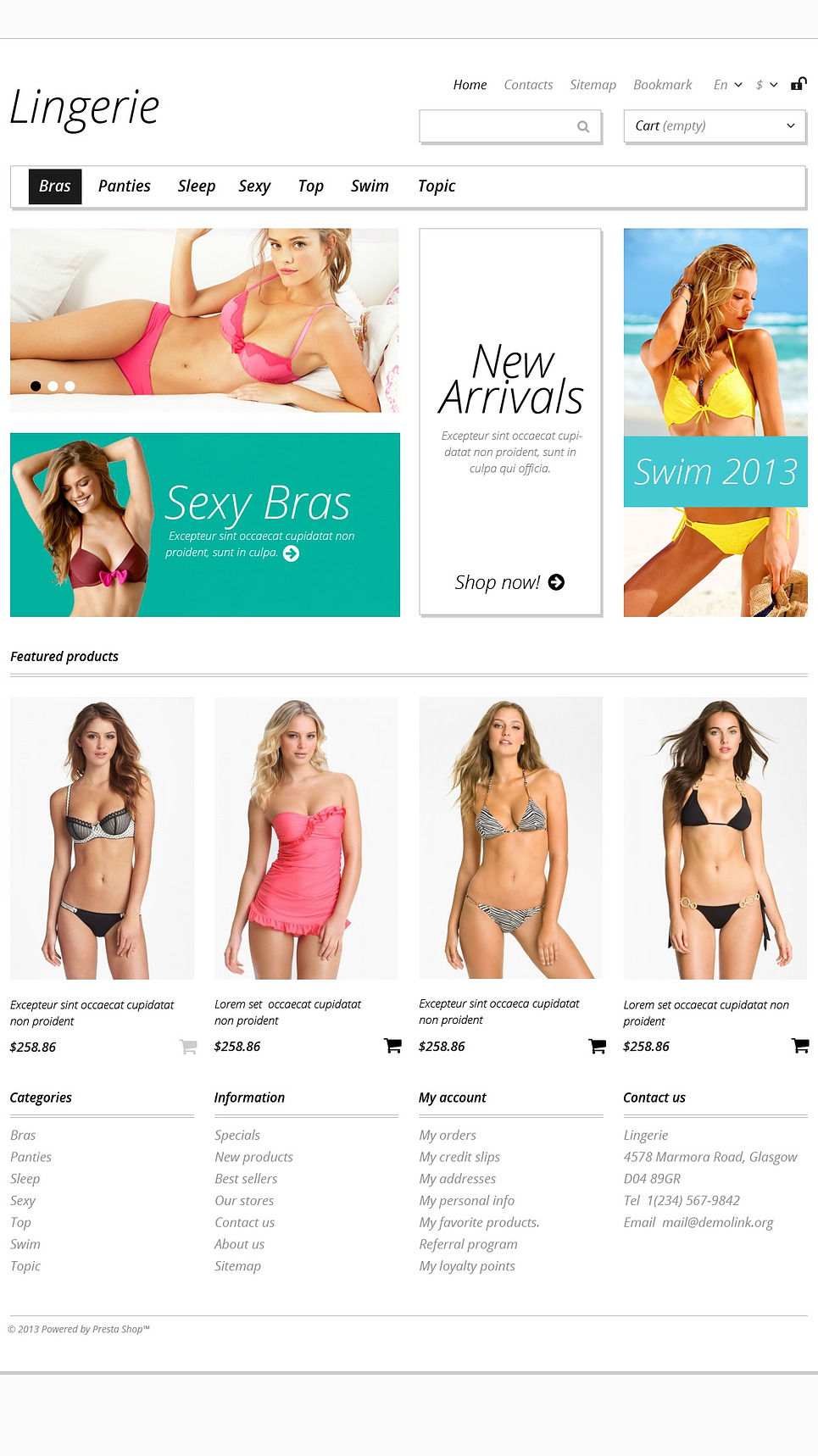 Trendy Lingerie (theme for PrestaShop) Item Picture