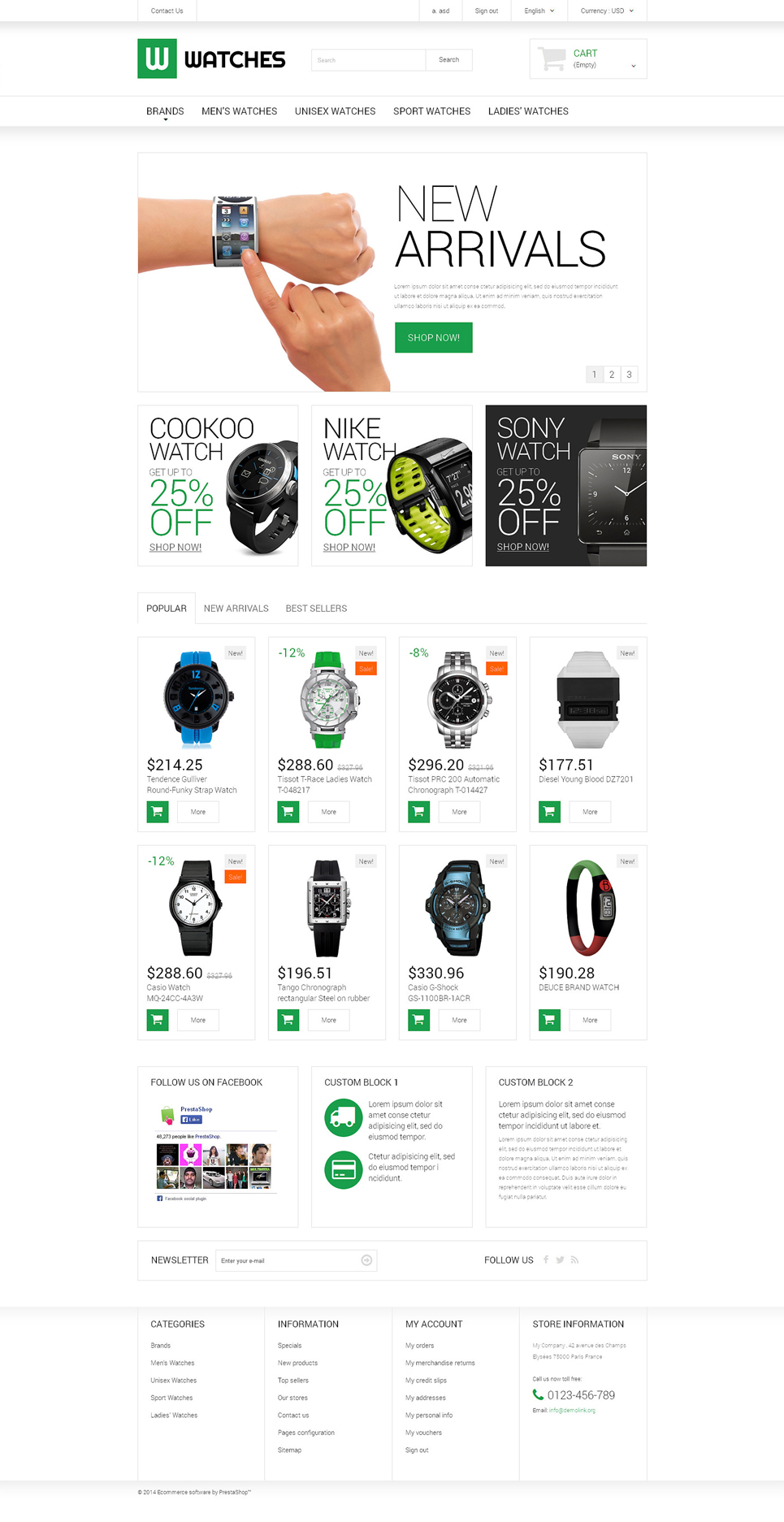 Watches Shop (ecommerce theme for PrestaShop) Item Picture