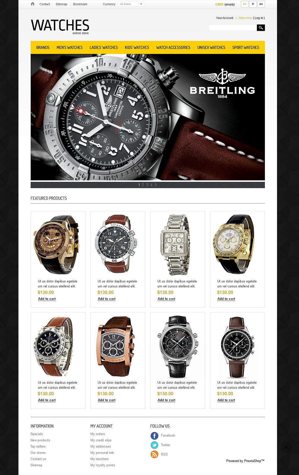 Watches Store (ecommerce theme for PrestaShop) Item Picture