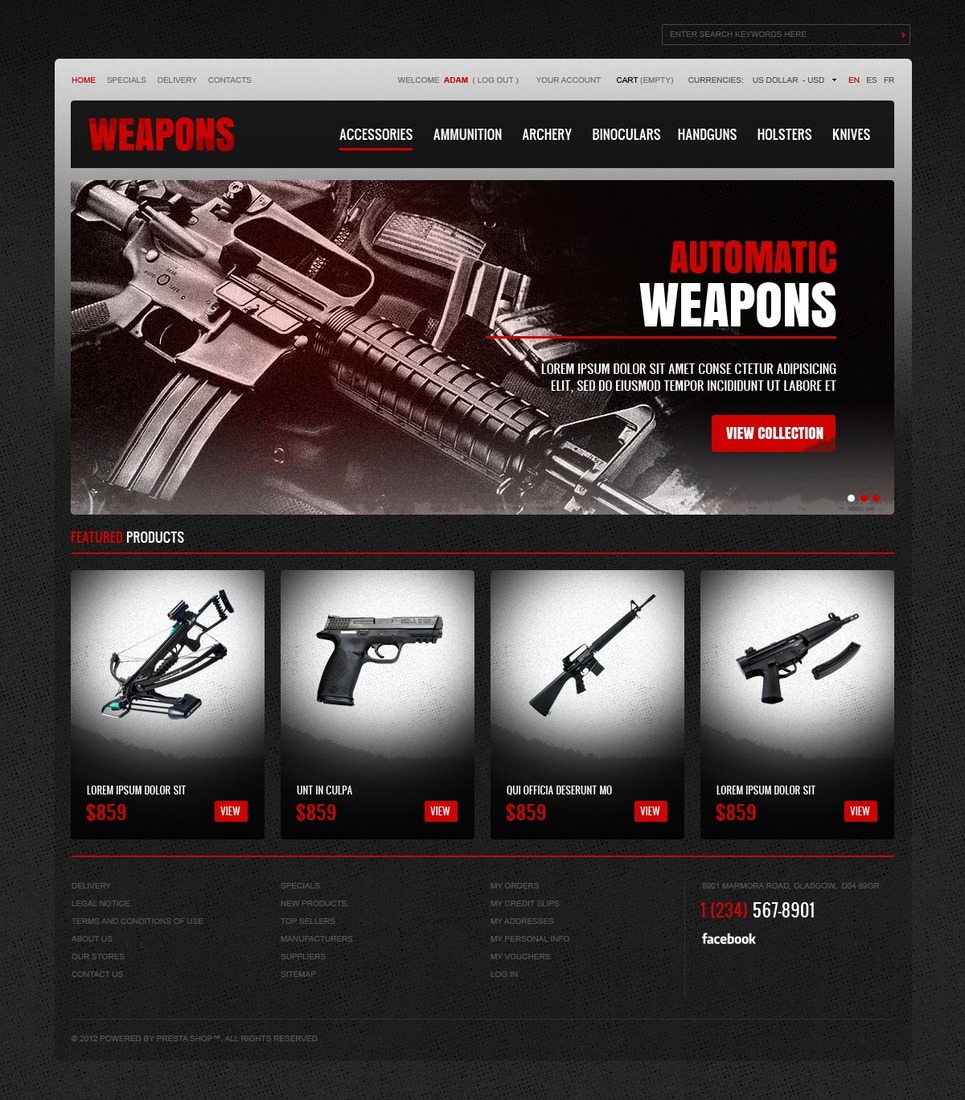 Gun Nut (PrestaShop template) Item Picture
