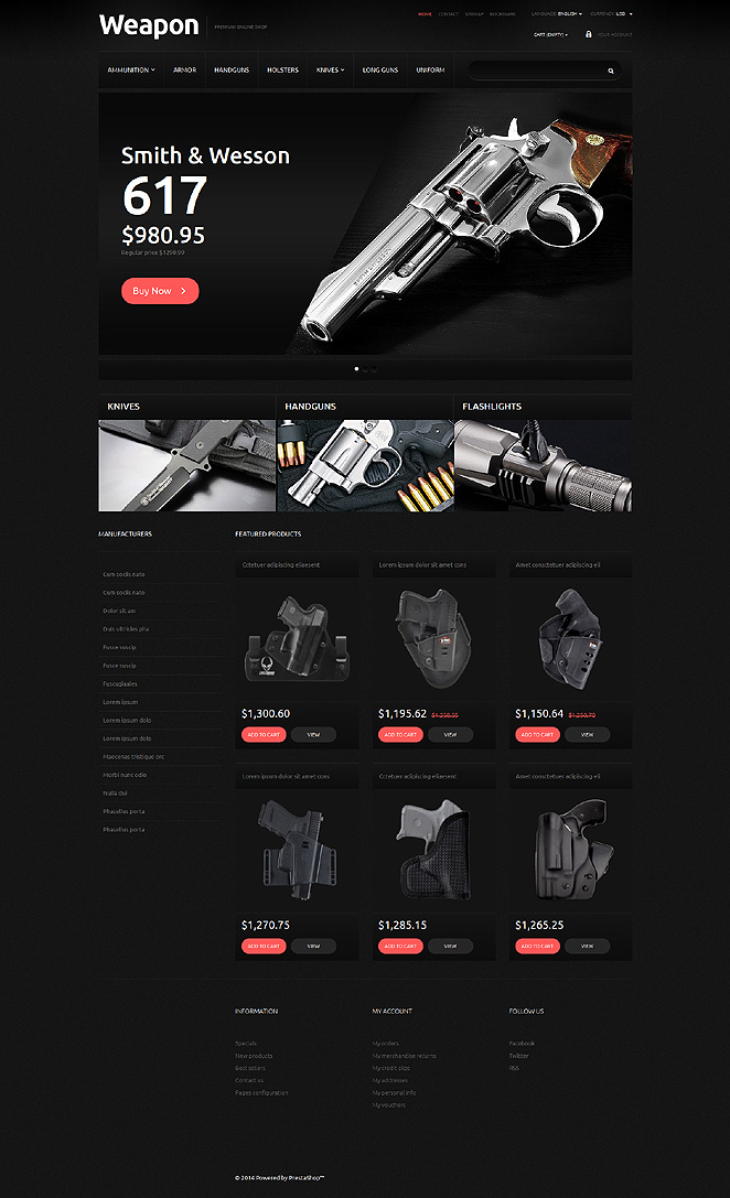 Weapons of Self Defense (PrestaShop template) Item Picture