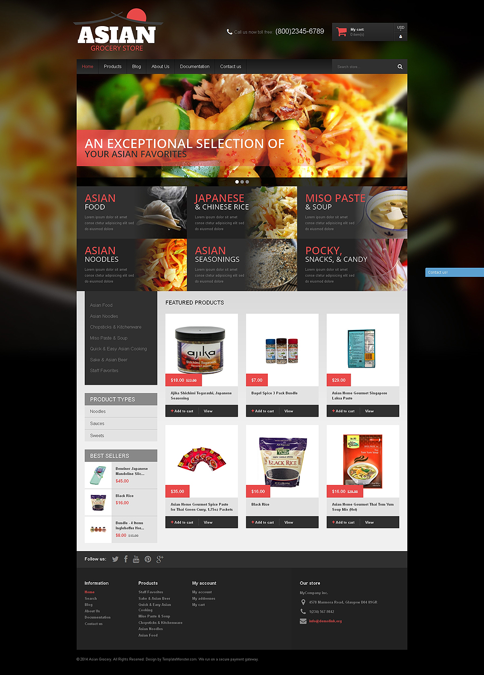 Asian Cuisine Products (Shopify theme) Item Picture