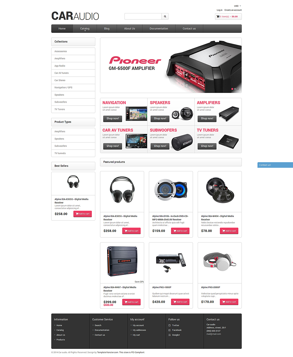Car Audio (Shopify theme for ecommerce sites) Item Picture