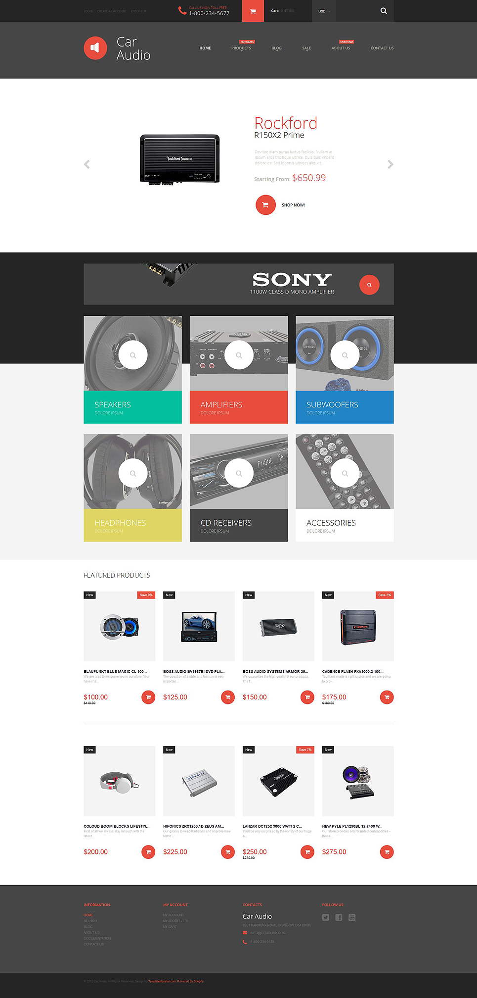 Car Audio (ecommerce Shopify theme) Item Picture