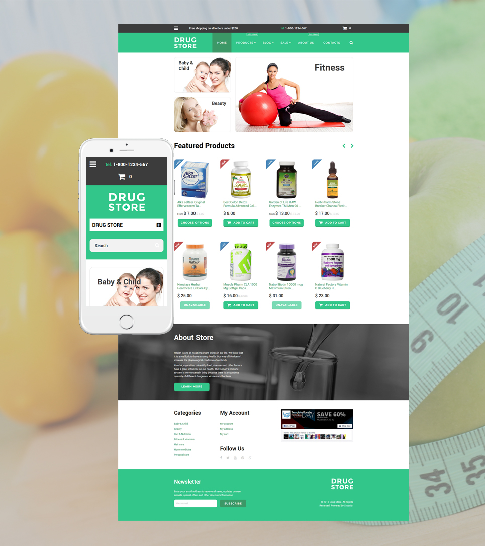 Drug store (website theme) Item Picture