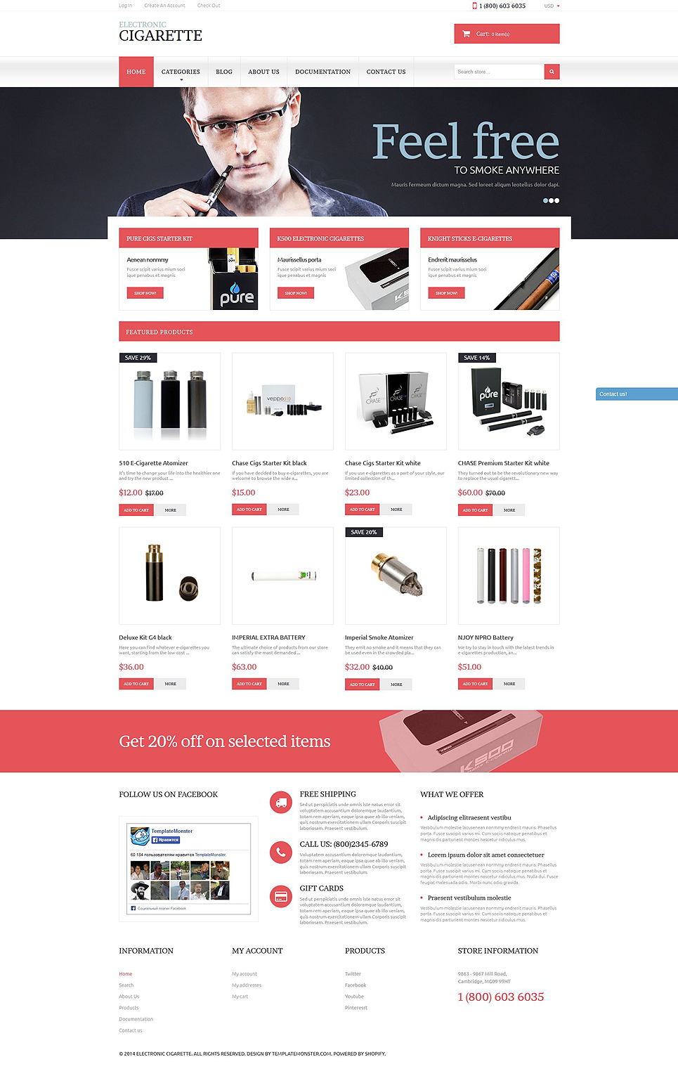 Smoking, Ecigarette & Vaping Store Shopify Themes