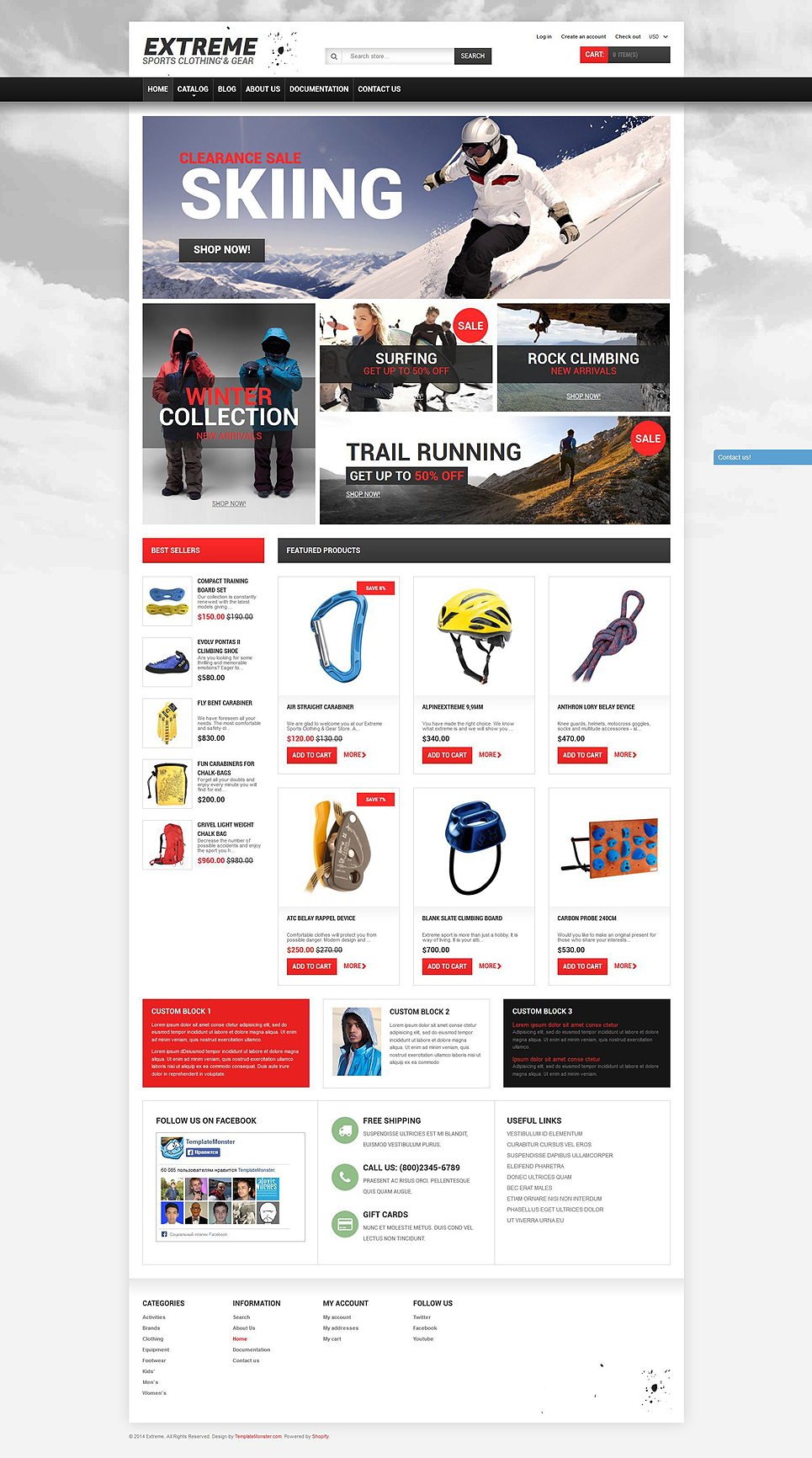 Extreme Sports Gear (theme for Shopify) Item Picture