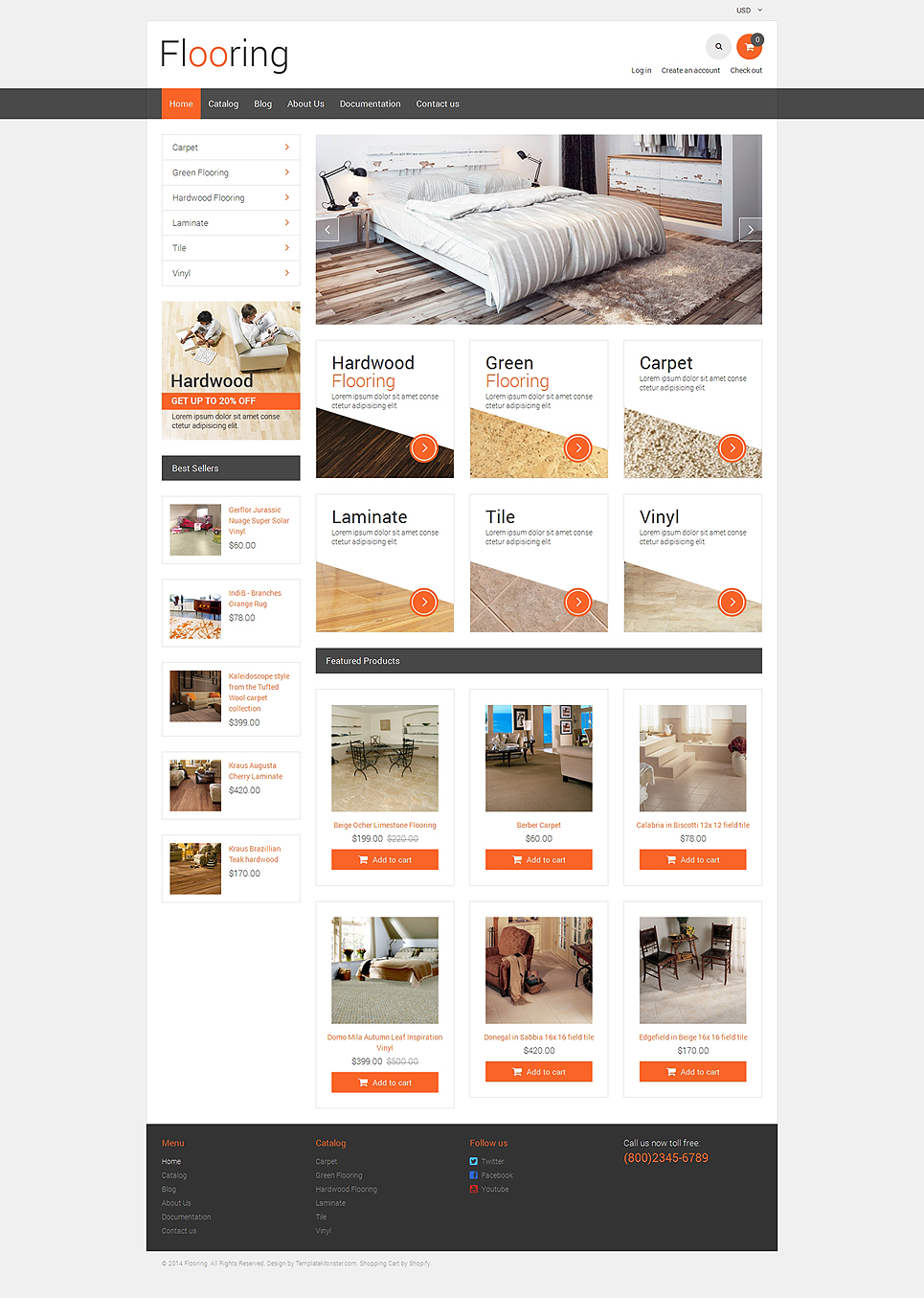 Flooring Store (ecommerce website theme) Item Picture