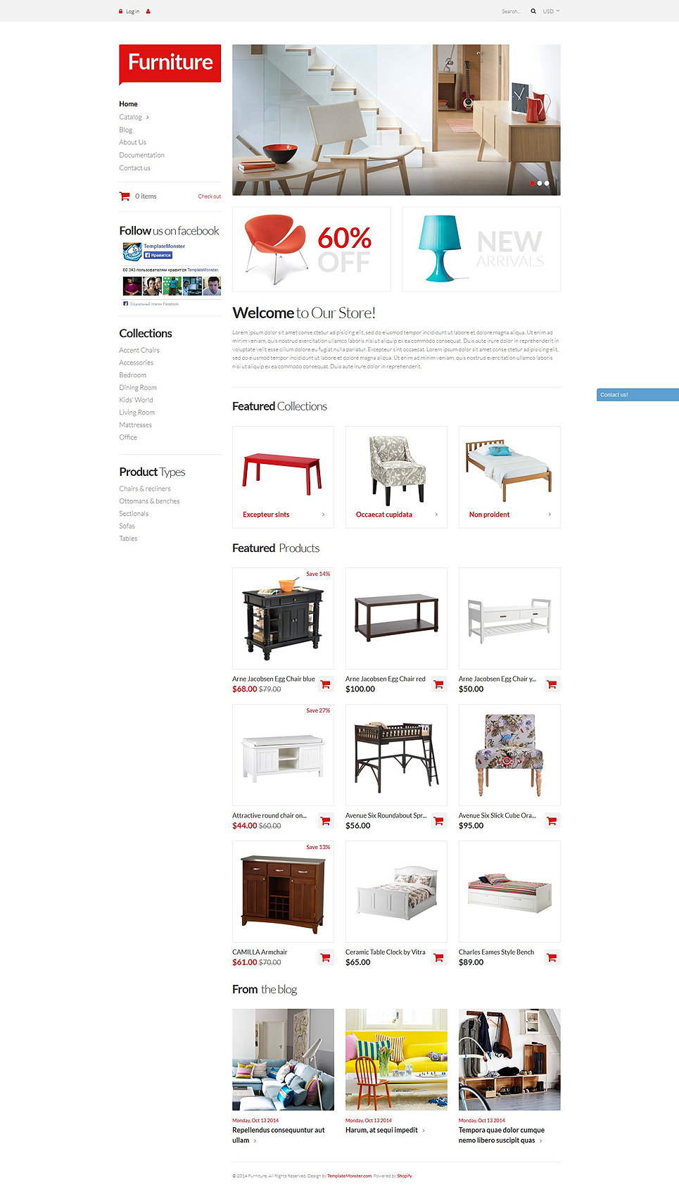 Make Yourself Comfortable with these Great Furniture Website Themes for
