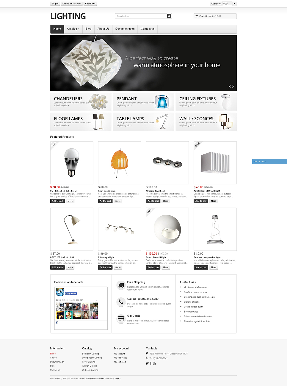 Lighting Store (ecommerce website theme) Item Picture