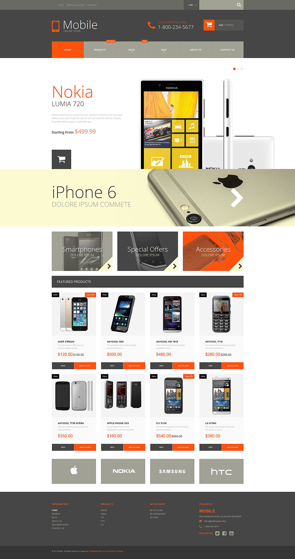 Mobile Phones Store (Shopify theme) Item Picture