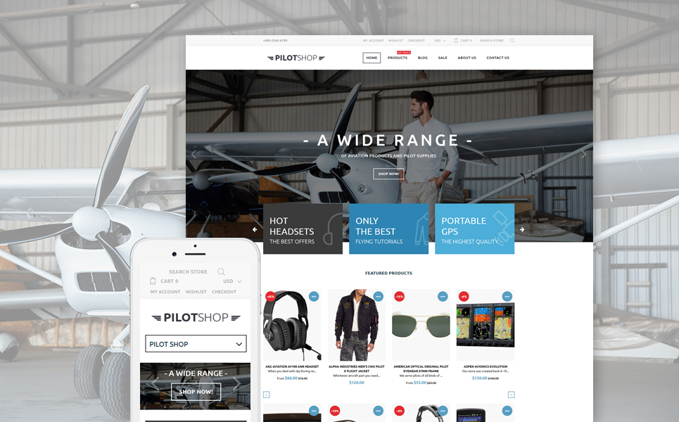 PilotShop (Shopify theme for ecommerce sites) Item Picture