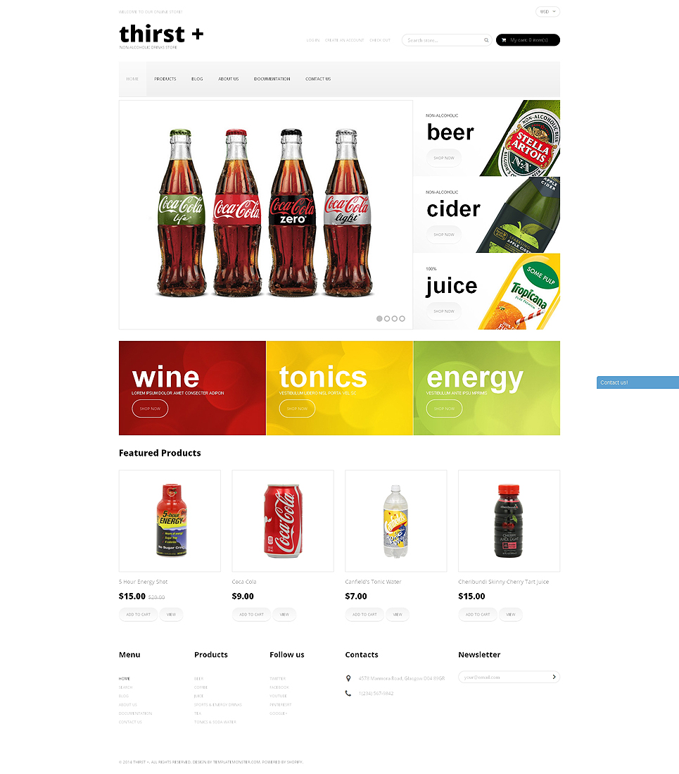 19+ Awesome Themes for Selling Beverages/Drinks (Coffee, Tea, Alcohol