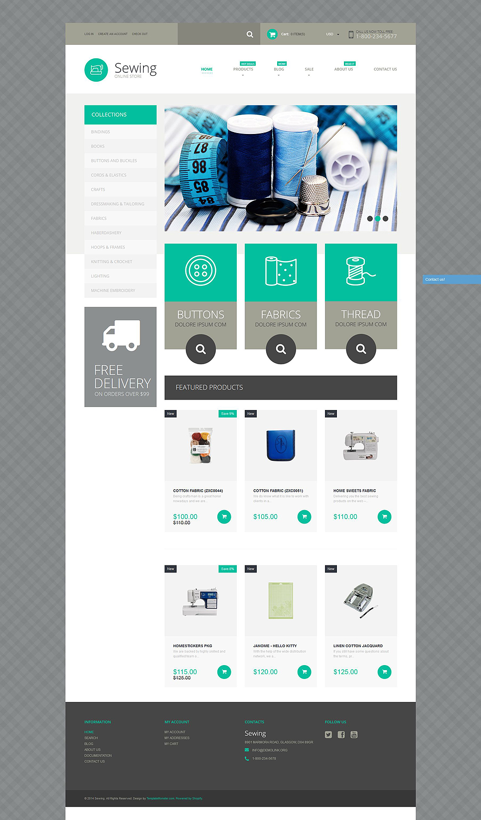 Sewing Supplies (ecommerce theme) Item Picture