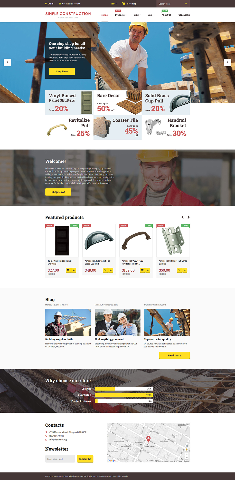 Simple Construction Store (Shopify ecommerce theme) Item Picture